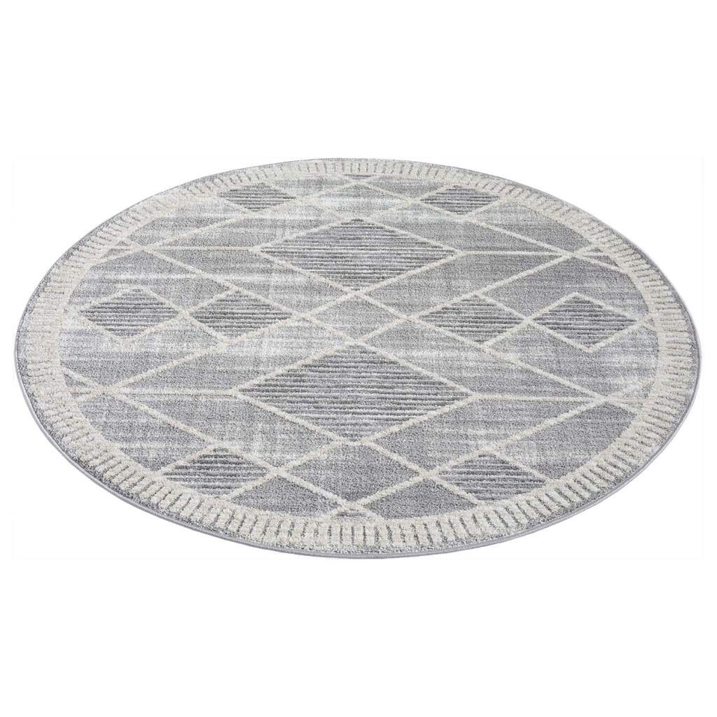 Carpet City Teppich »FLAIR178«, rund, 11 mm Höhe, Kurzflor-Teppich, Skandi-Stil, Wohnzimmer