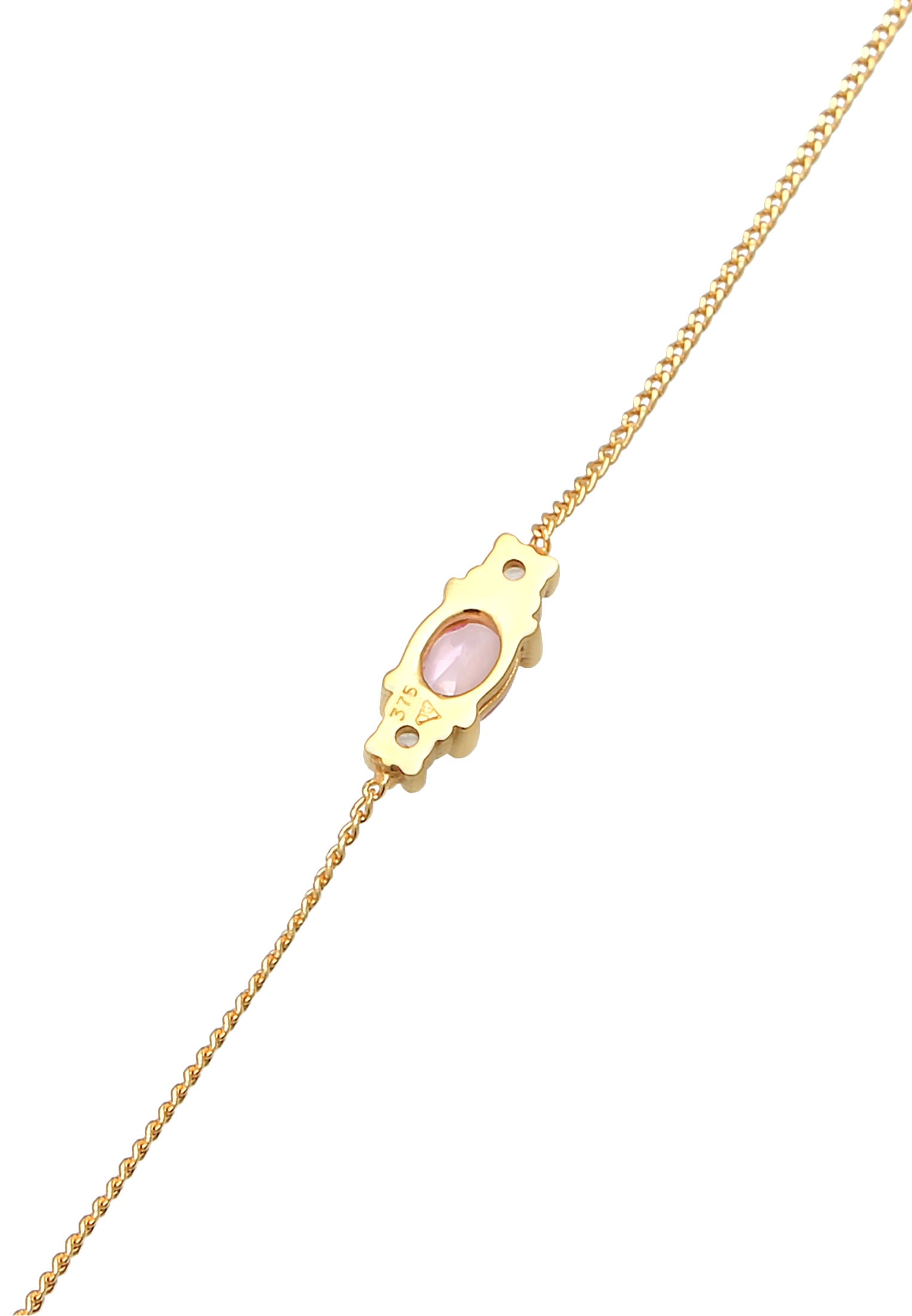 HAZE & GLORY Armkette »Armband Synthetischer Saphir Topas 375er Gelbgold«