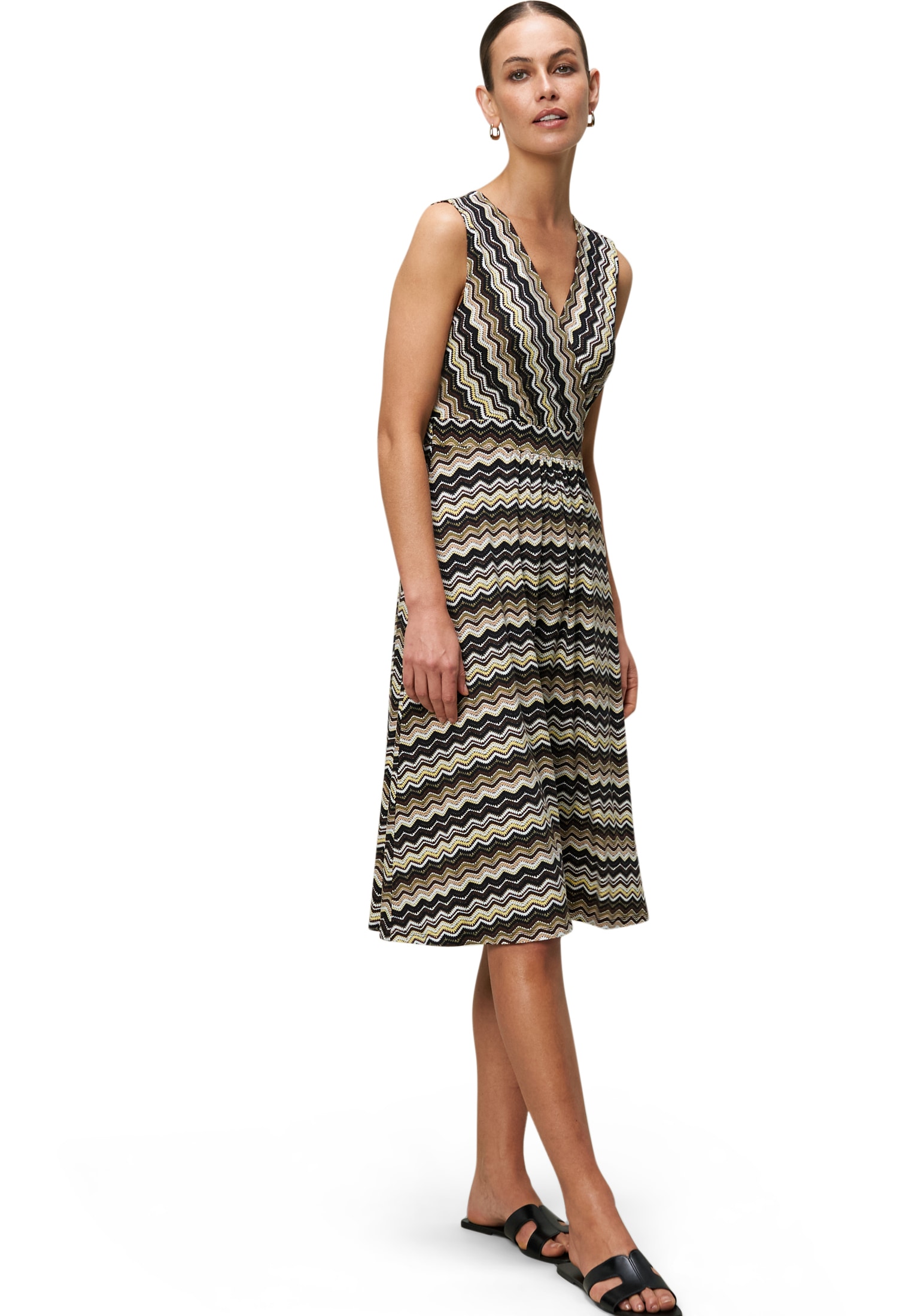 Zero Midikleid »Midikleid mit Zickzackmuster«