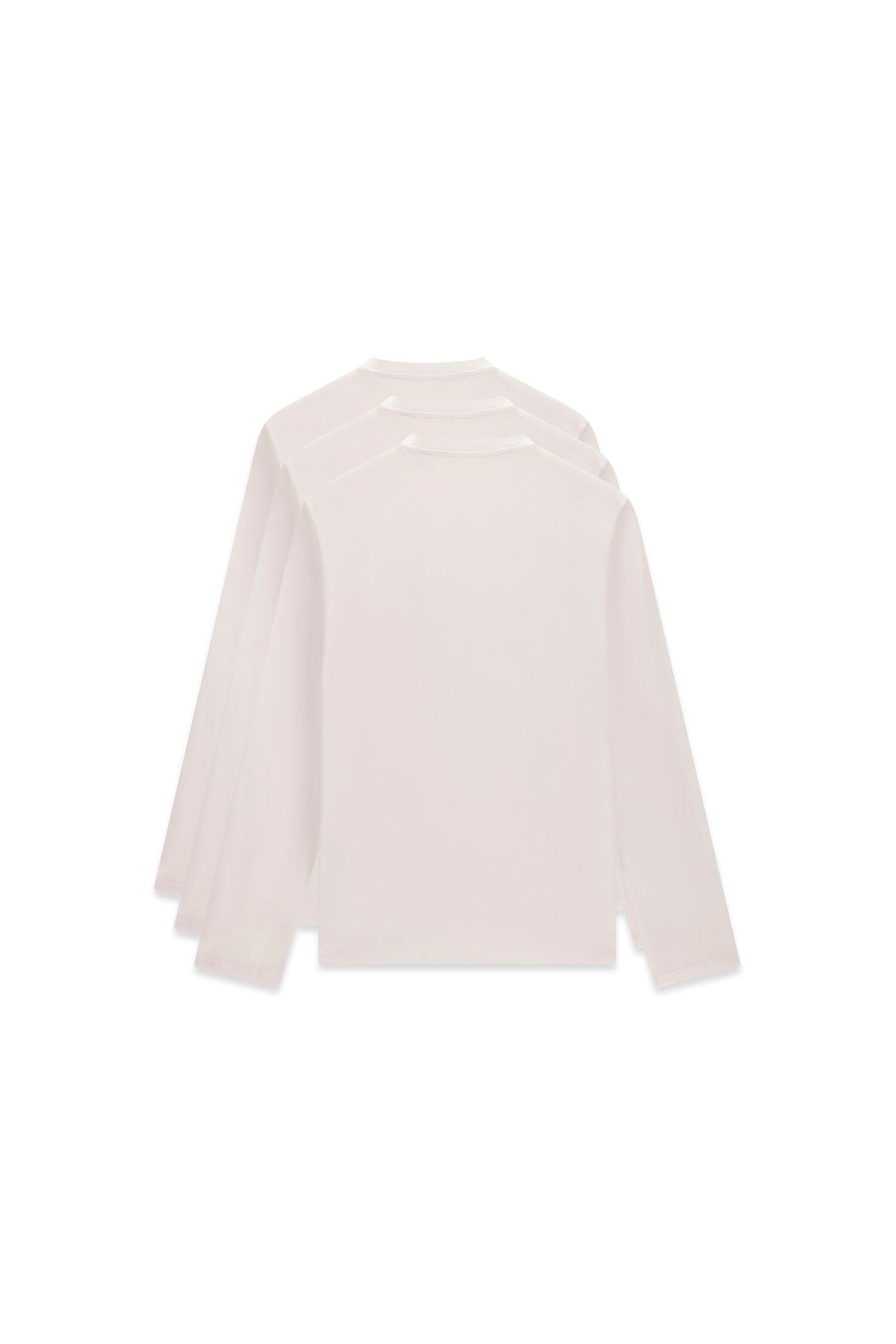 Guess Langarmshirt »TEE CN LS 3 PACK« Packung, 3 aus reiner Baumwolle
