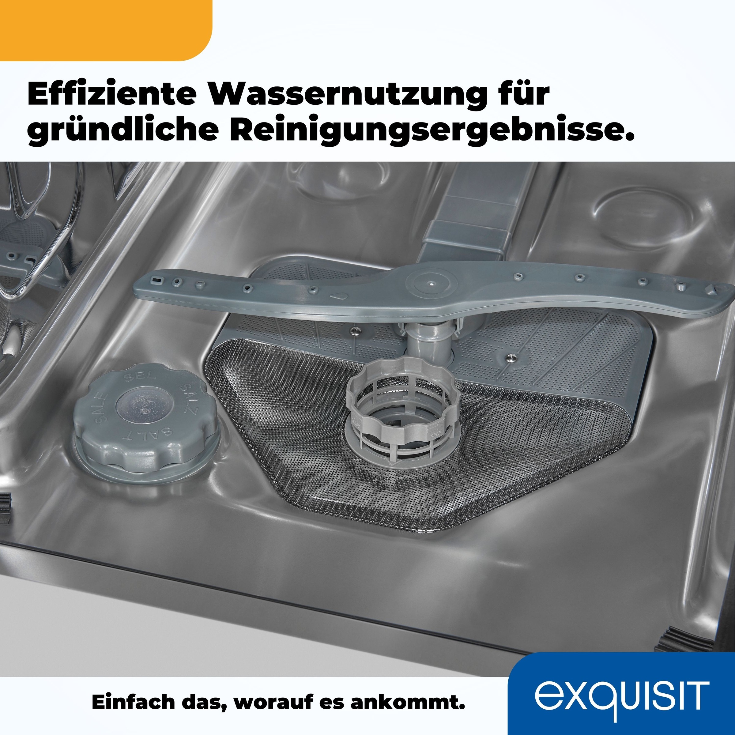 exquisit teilintegrierbarer Geschirrspüler »EGSP2109-EB-030E« 9 Maßgedecke Vollintegriert, sparsam – 9 Maßgedecke mit 6 Programmen & LED