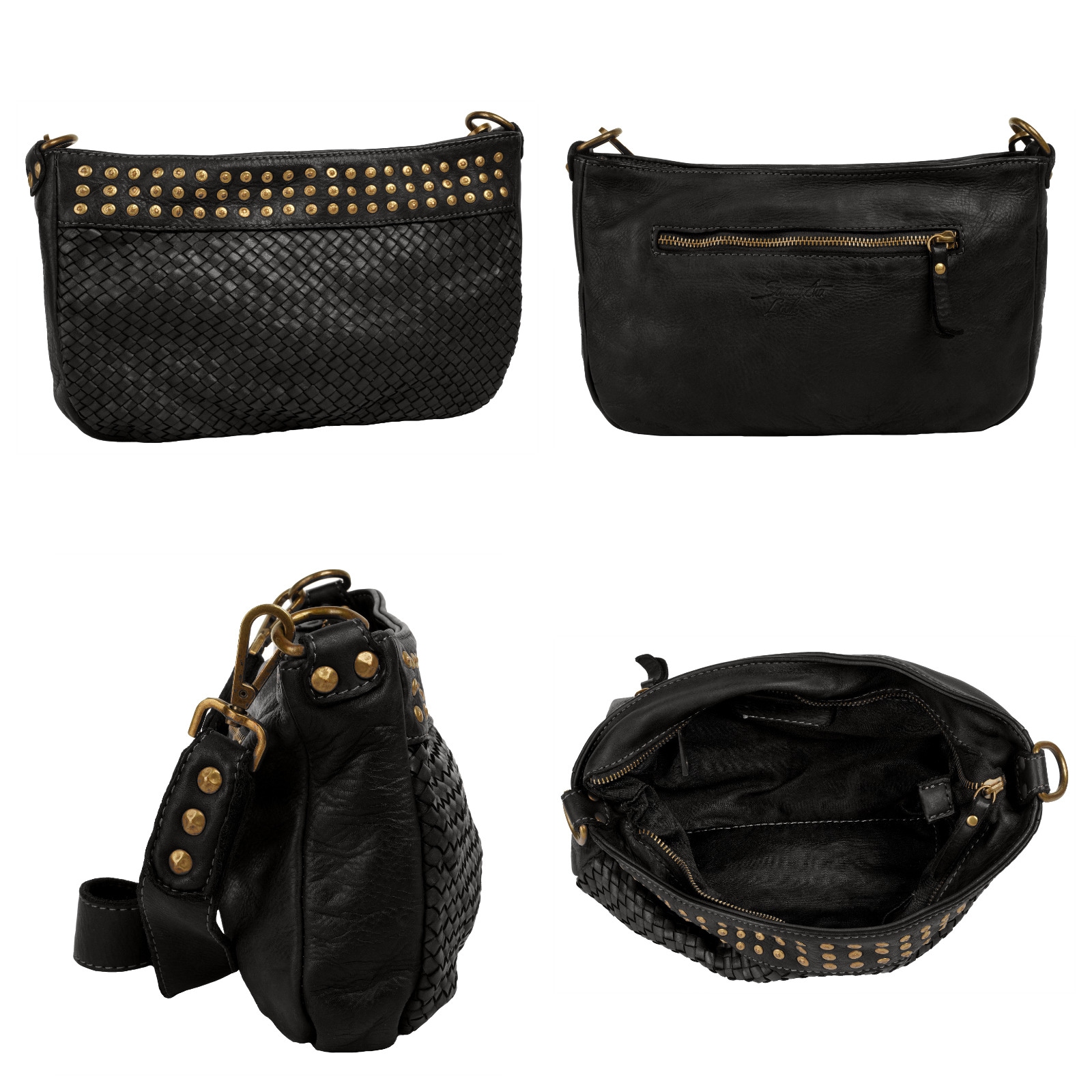 Samantha Look Umhängetasche echt Leder, Made in Italy