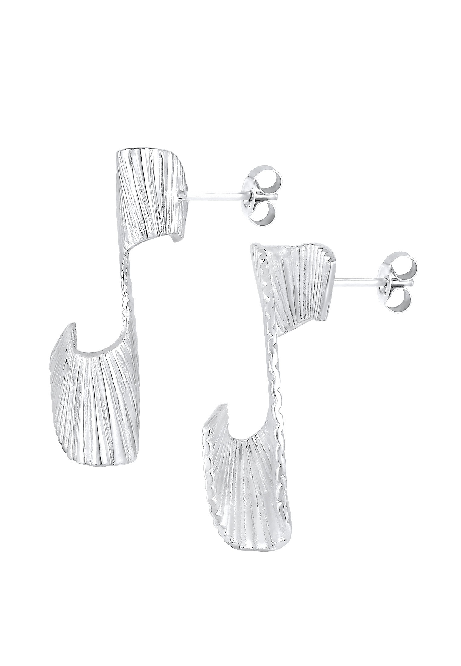 Elli Premium Paar Ohrstecker »Ohrringe Hänger Fächer Form Trend 925 Silber«