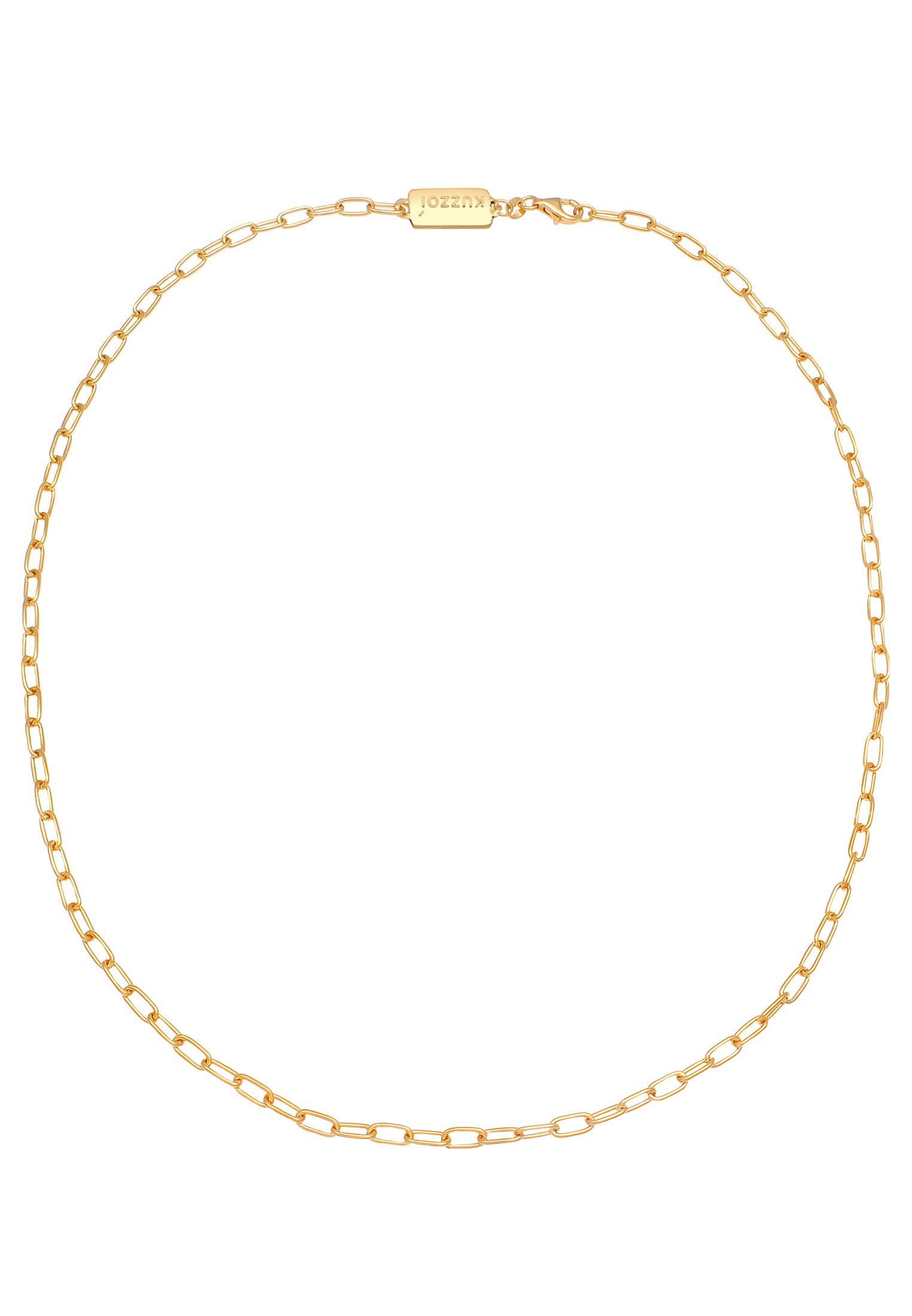 Kuzzoi Silberkette »Halskette Herren Gliederkette Oval Basic Fein 925 Silber«