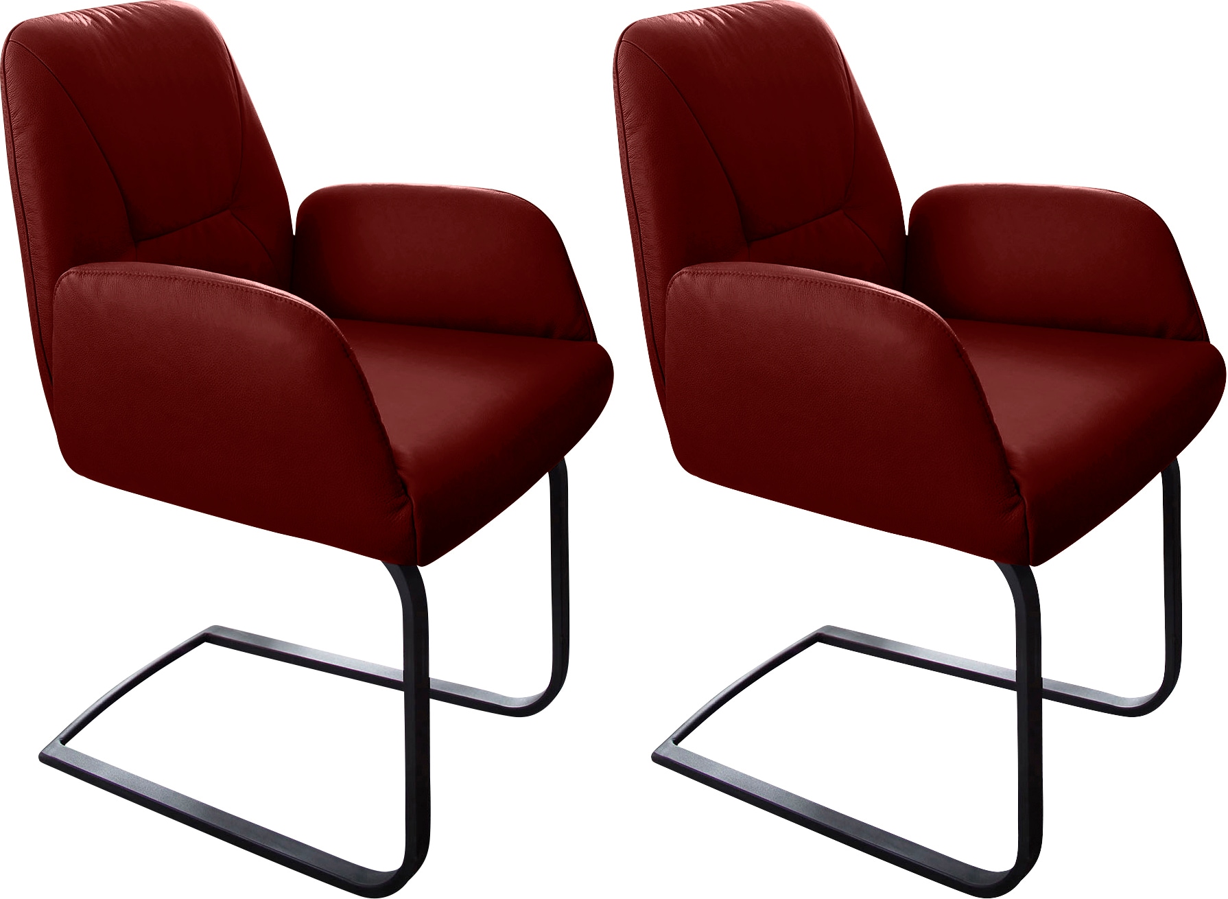 W.SCHILLIG Freischwinger »ole« (Set) 2 Stk.2er- oder 4er-Set, Gestell in Schwarz pulverbeschichtet