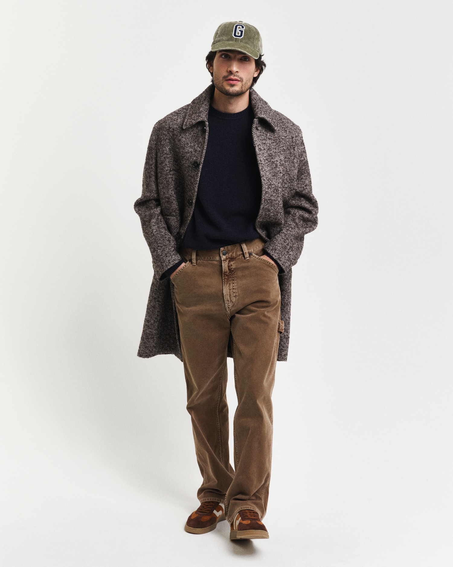 Gant Rundhalspullover »WOOL BLEND C-NECK«, in melierter Optik