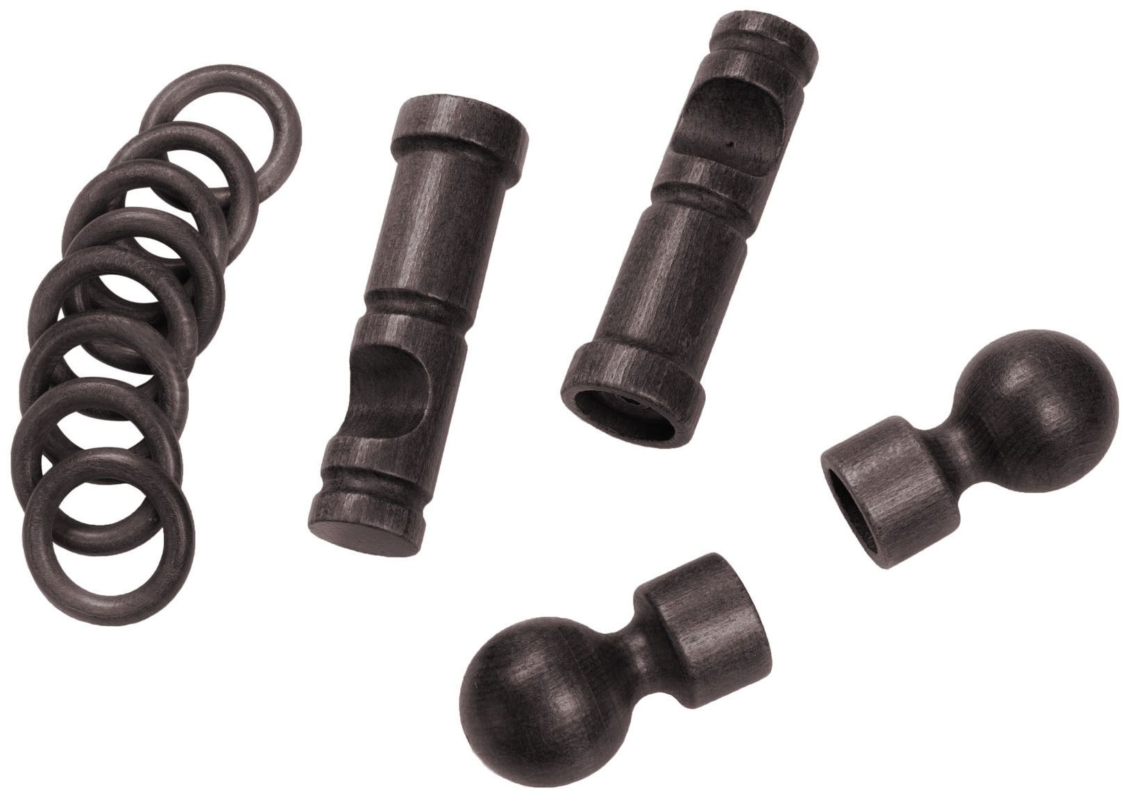 SN DECO GROUP Gardinenstange »Giro« 1 läufig-läufig Fixmaß 28 mm, Holz, verschiedenen Längen und Farben, Komplettset