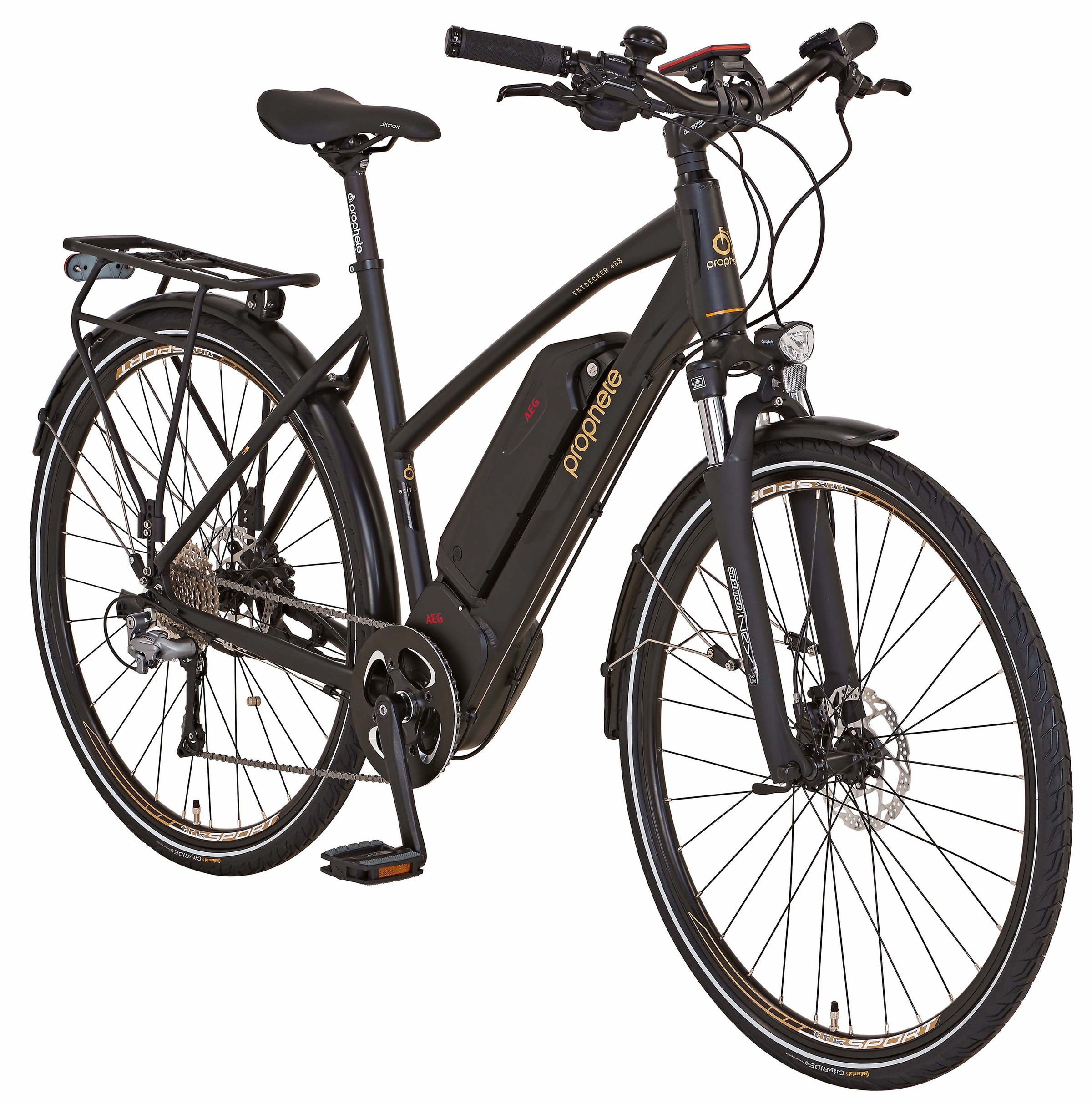 Prophete E-Bike »Entdecker eSport«, 10 Gang, Shimano, Deore, Mittelmotor 250 W, Pedelec, Elektrofahrrad für Damen u. Herren