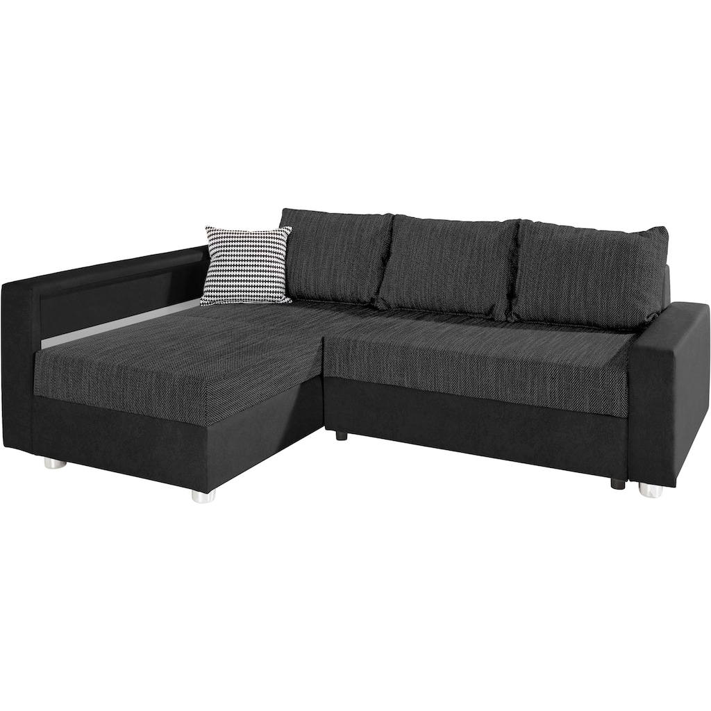 COLLECTION AB Ecksofa Relax, inklusive Bettfunktion, wahlweise mit RGB-LED-Beleuchtung