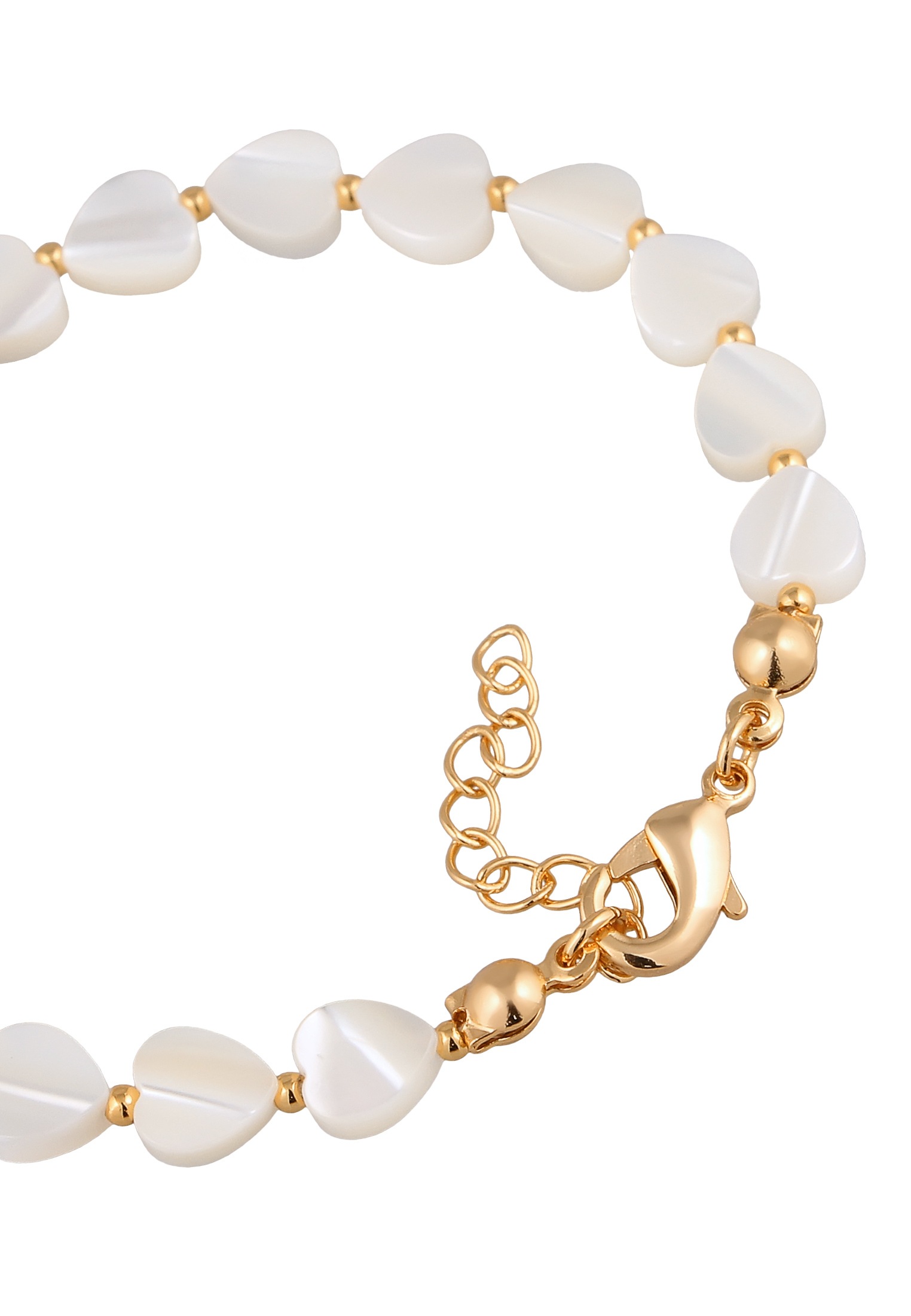 Elli Armkette »Armband Muschel Herzen Kette Silberfarben«