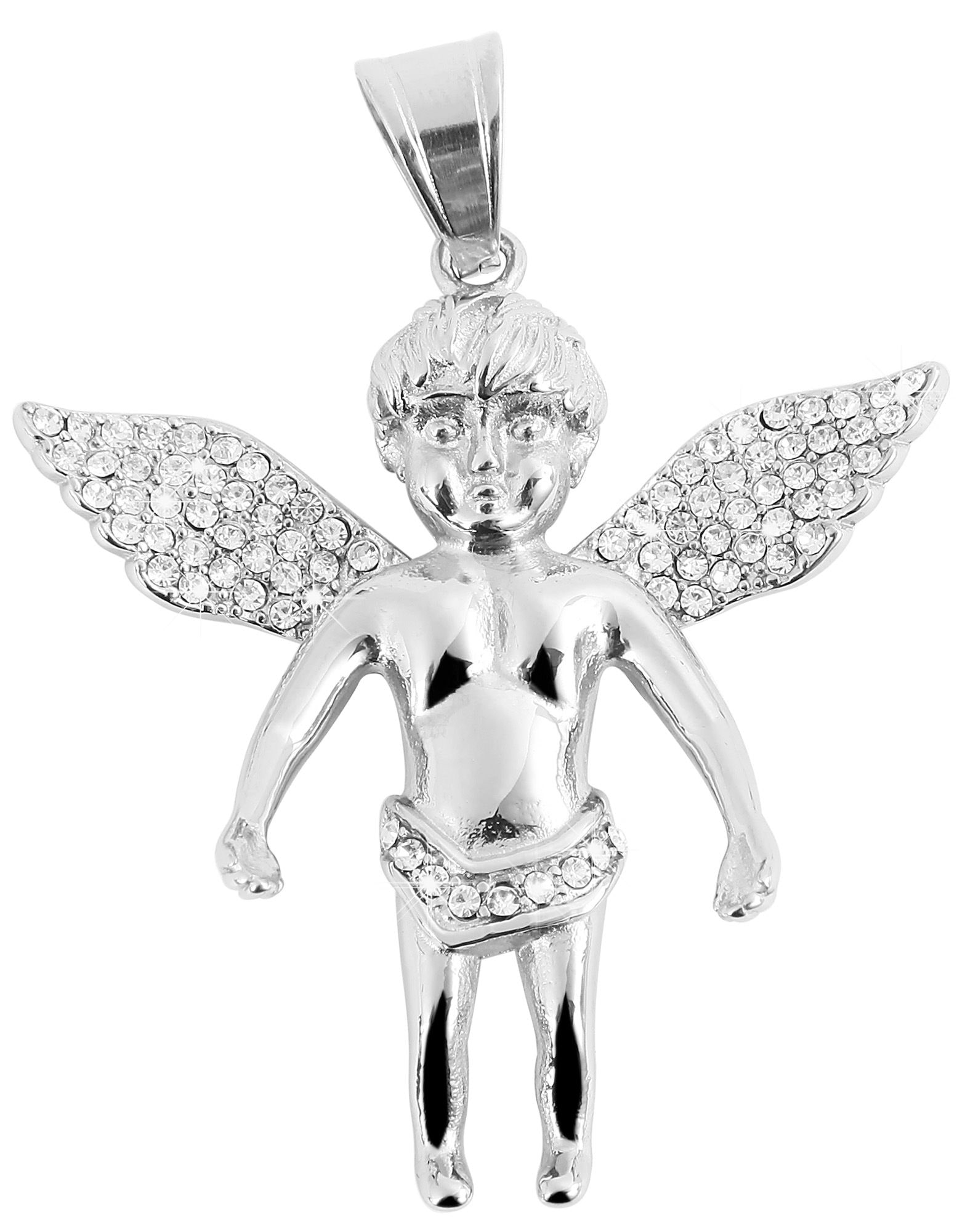 Adelia´s Kettenanhänger »Damen Anhänger ¿ Anhänger aus Edelstahl mit Strass Steinchen« ()