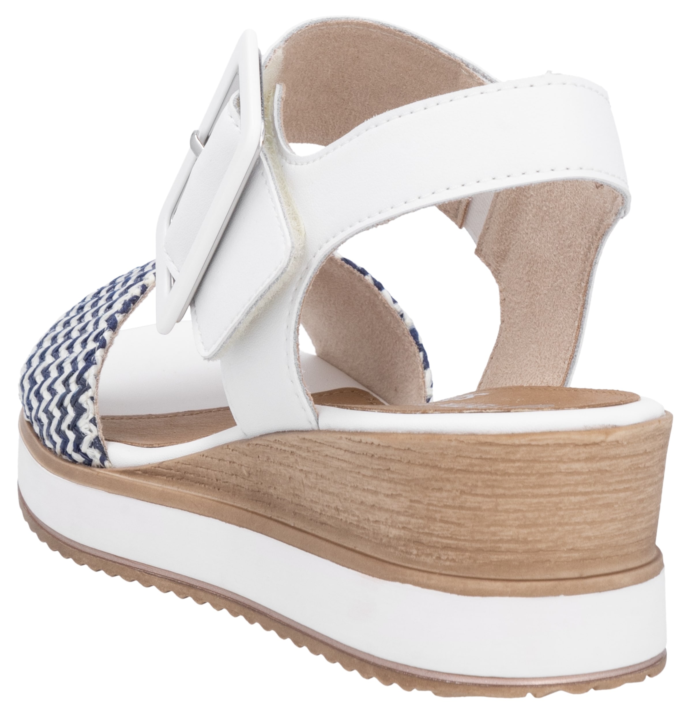 Remonte Sandalette »ELLE-Collection«, Sommerschuh, Sandale, Bequemschuh mit Klett unter der Zierschnalle