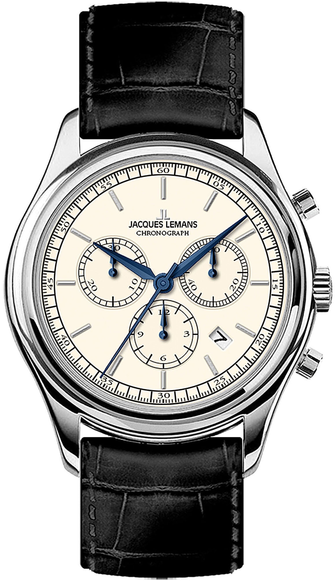 Jacques Lemans Chronograph »St. Moritz«, Quarzuhr, Armbanduhr, Herrenuhr, Datum, Stoppfunktion