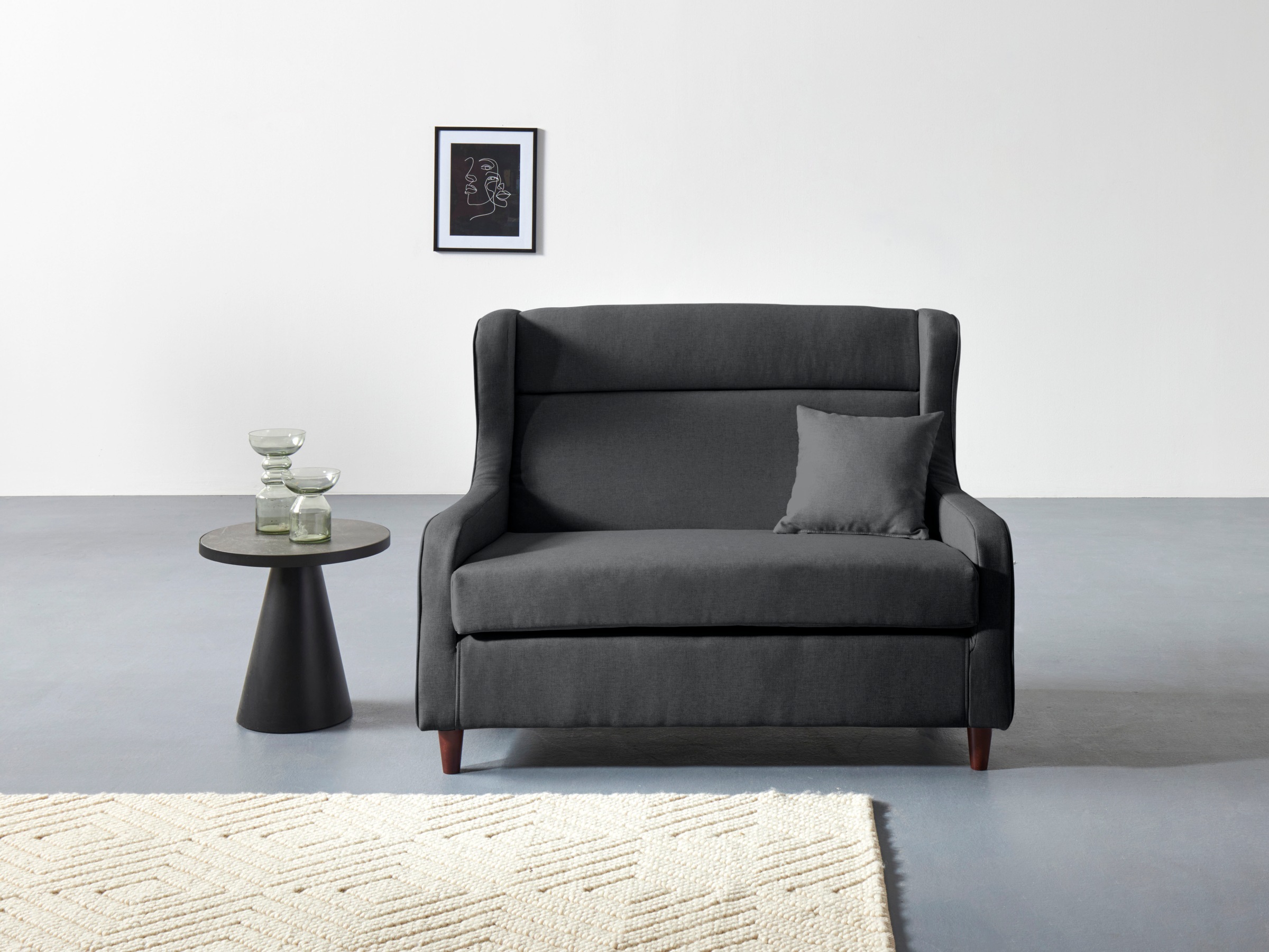 COLLECTION AB Ohrensessel "Mike, B: 130 cm, Sitzhöhe: 49 cm" 1 Zierkissen