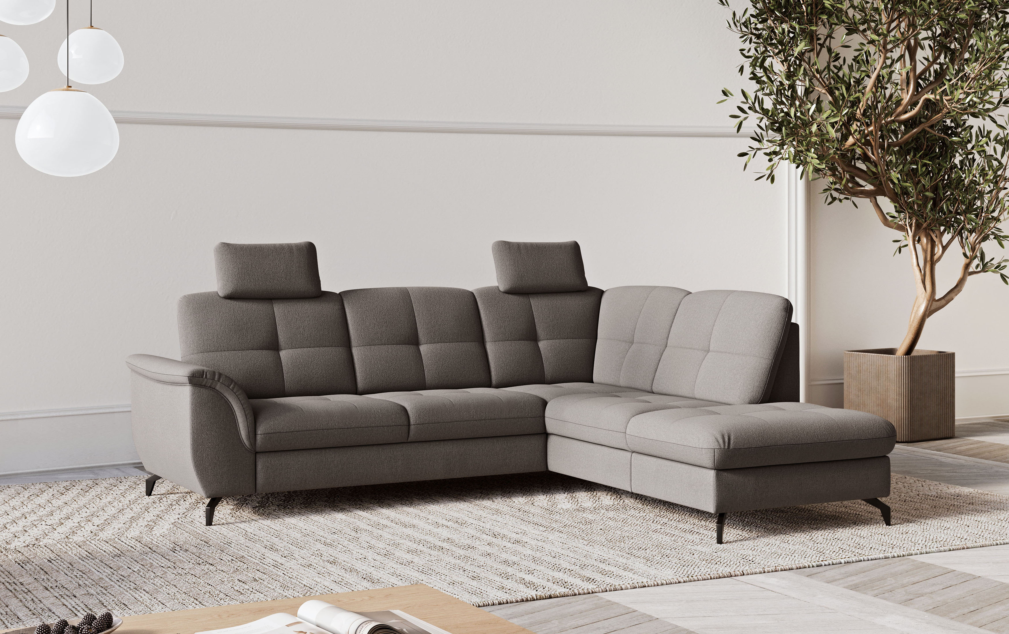 sit&more Ecksofa "Zora" wahlweise mit Schlaffunktion und Bettkasten