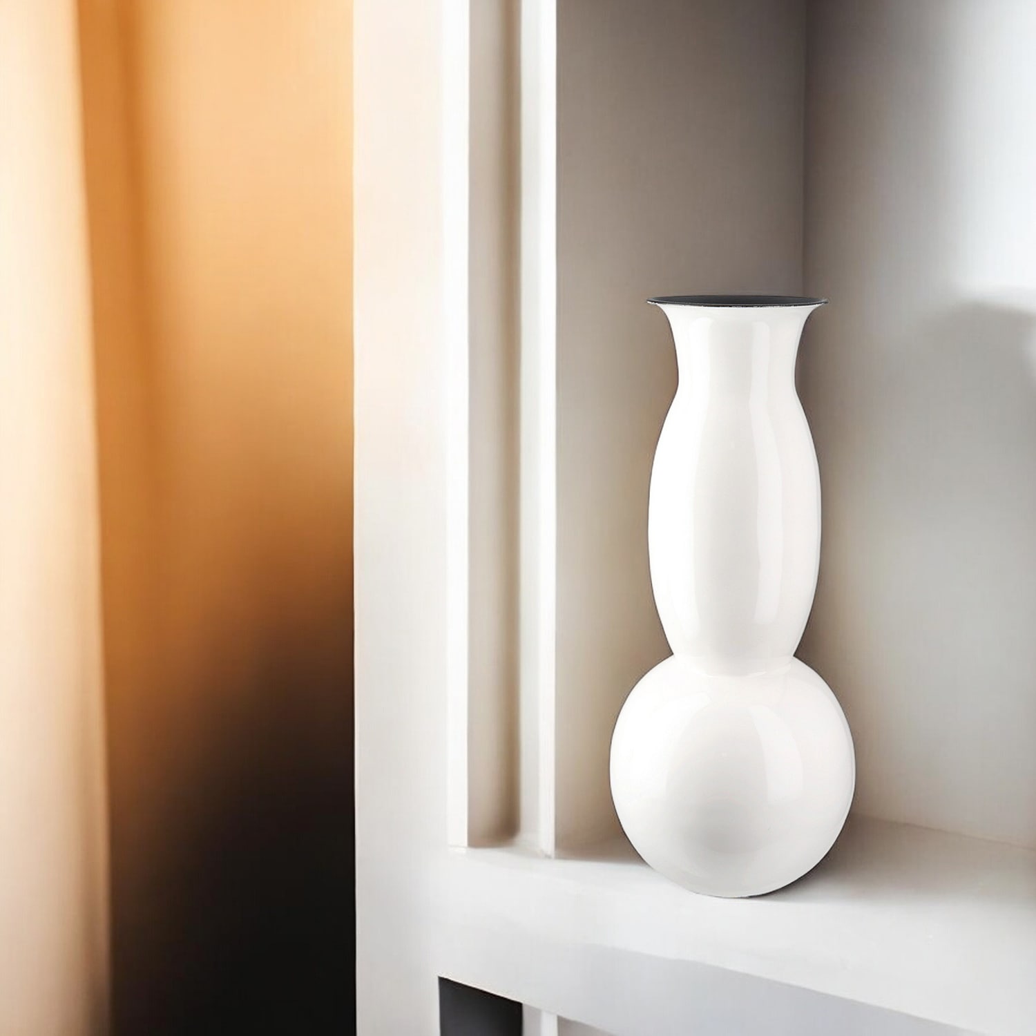 GILDE Tischvase »Vase Neo weiß H.42,5 cm«, (1 St.)