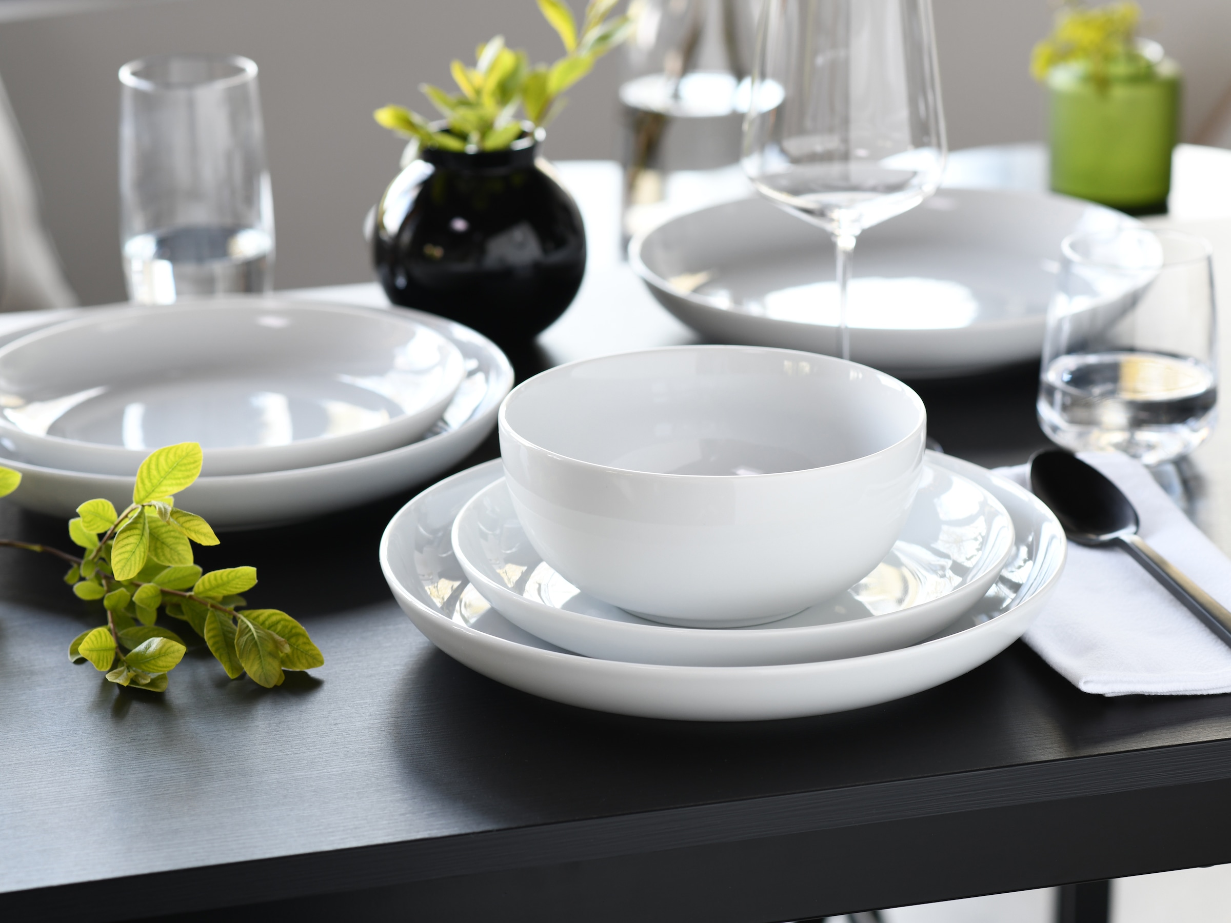 CreaTable Teller-Set »Allround Weiß, Tellerset 12-tlg« Teller Set, Daily Use, Zeitlos