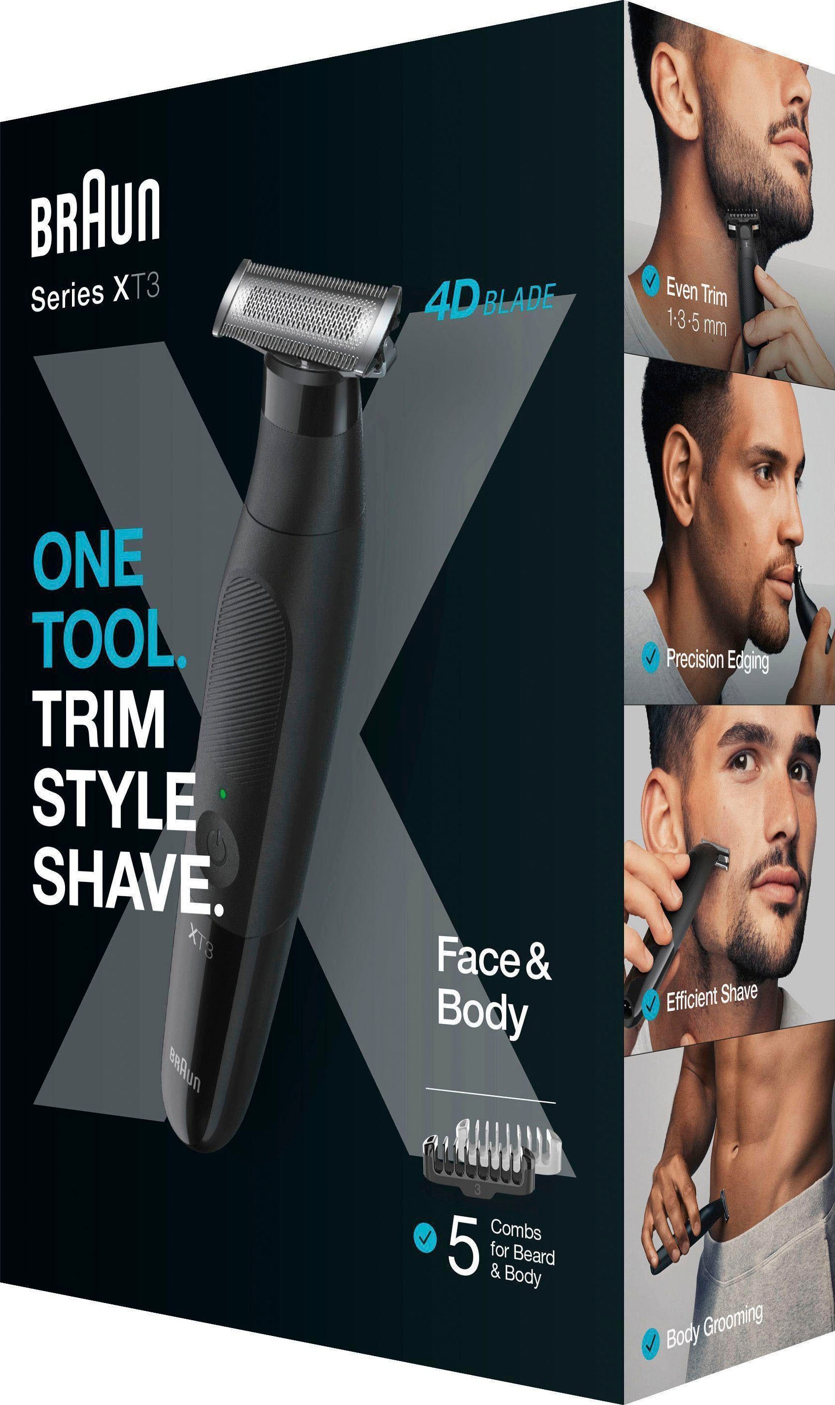 Braun Haarschneider X 4D-Flex-Klinge wasserdicht, mit XXL Garantie XT3200«, Jahren 3 »Series