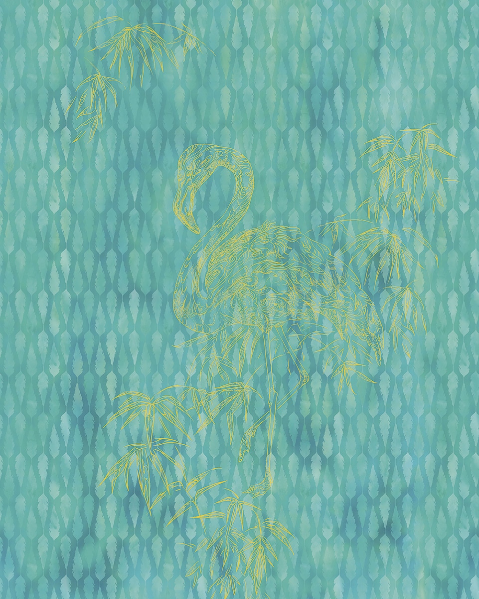 Komar Fototapete »Vlies Fototapete - Wild Flamingo - Größe 200 x 250 cm« Motiv | bedruckt glatt