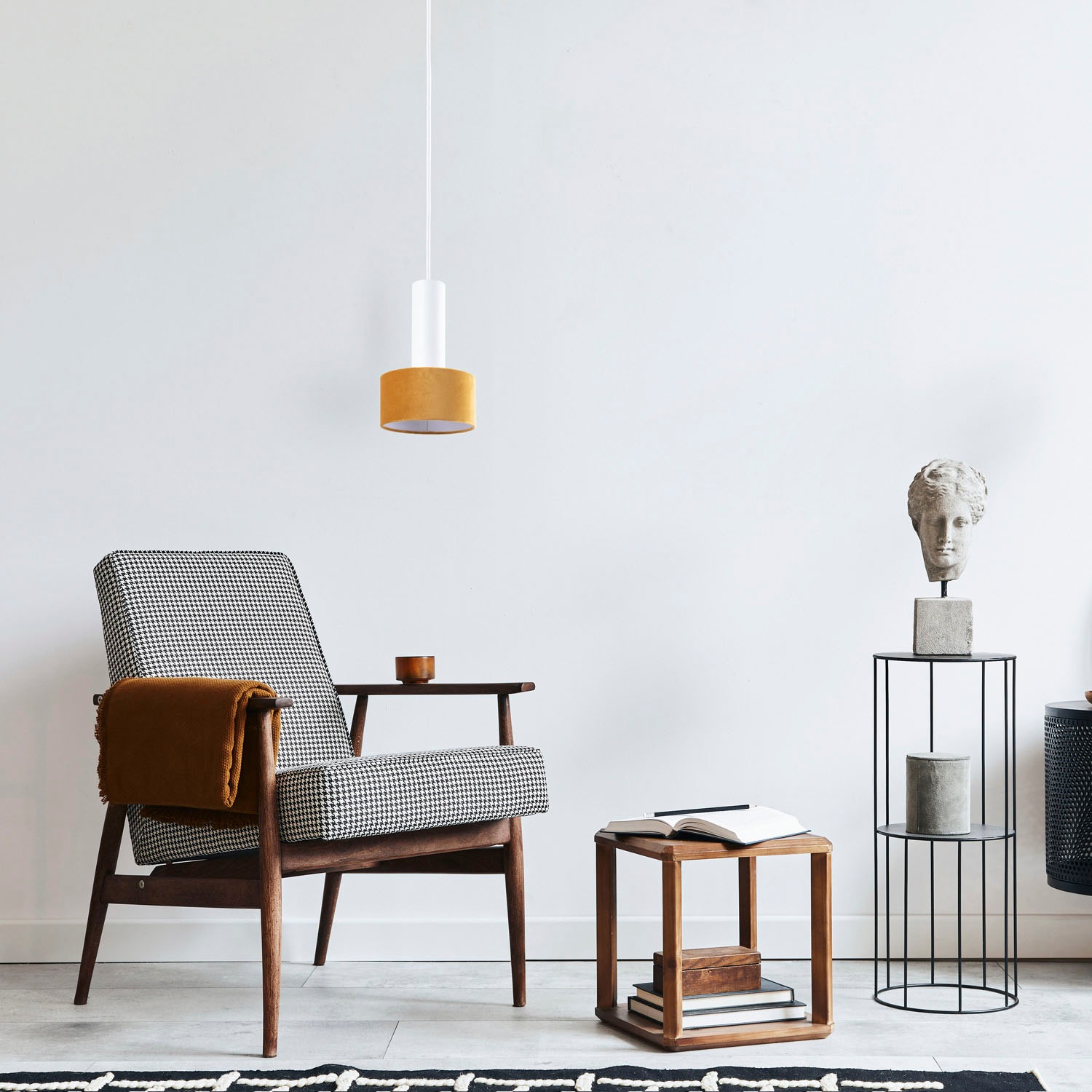 Paco Home Pendelleuchte »VELUTA« GU10 Wohnzimmer Hängeleuchte Stoffschirm Esszimmer Modern GU10