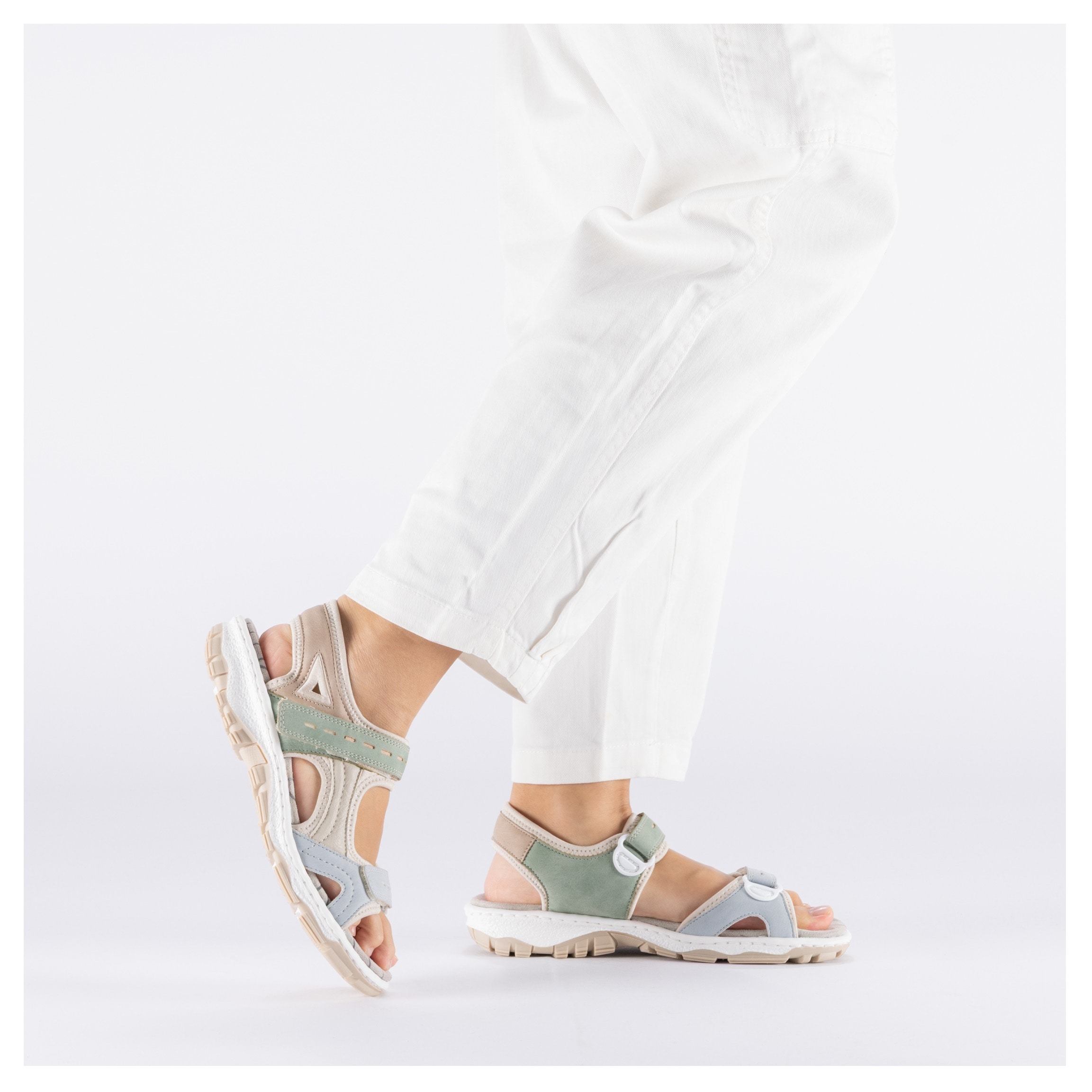 Rieker Riemchensandale  Sommerschuh, Sandalette, Outdoorsandale mit Klett
