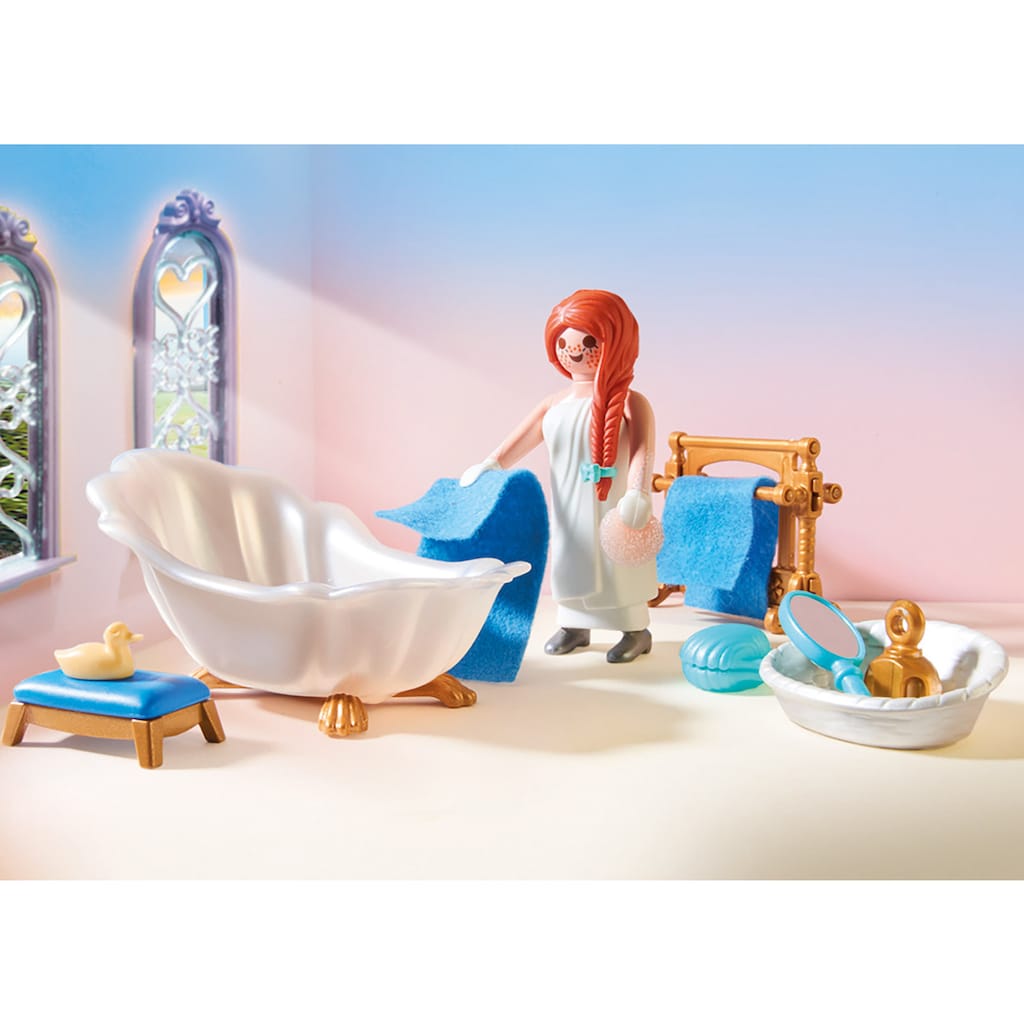 Playmobil® Konstruktions-Spielset »Ankleidezimmer mit Badewanne (70454), Princess«, (86 St.), Made in Germany