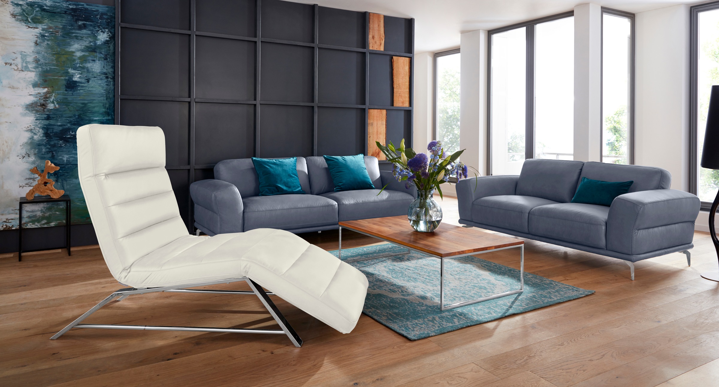W.SCHILLIG Relaxliege »daily dreams«, Funktionsliege wahlweise mit Motor, Gestell Chrom, Breite 75 cm