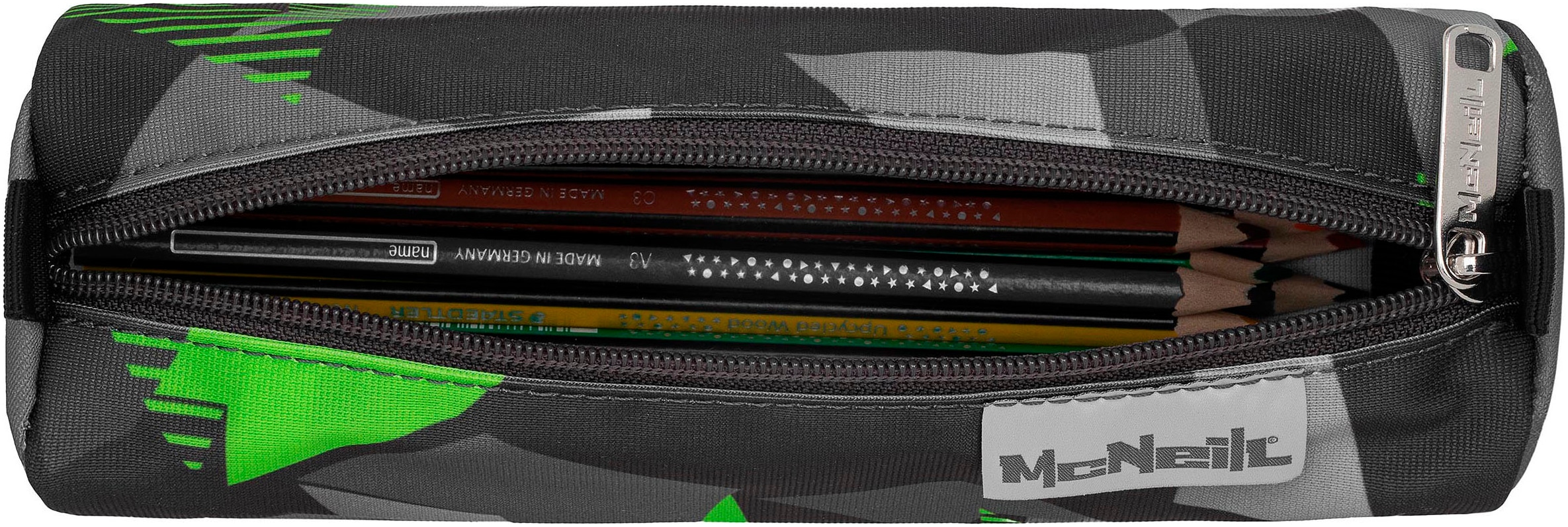 McNeill Schulranzen »Ergo Compacto, Techno« reflektierende Streifen auf den Schultergurten;retroreflektierende Flächen inkl. Federmäppchen, Turnbeutel, Schlamperrolle & Motivmagnet