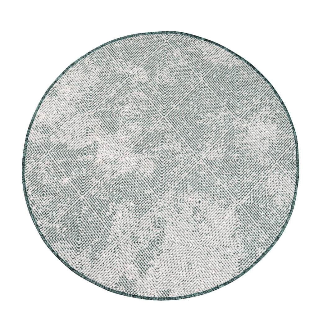 Carpet City Outdoorteppich »DUO RUG 5845«, rund, 5 mm Höhe, Wendeteppich Wetterfest In- & Outdoor, Balkon, Terrasse, Wohnzimmer