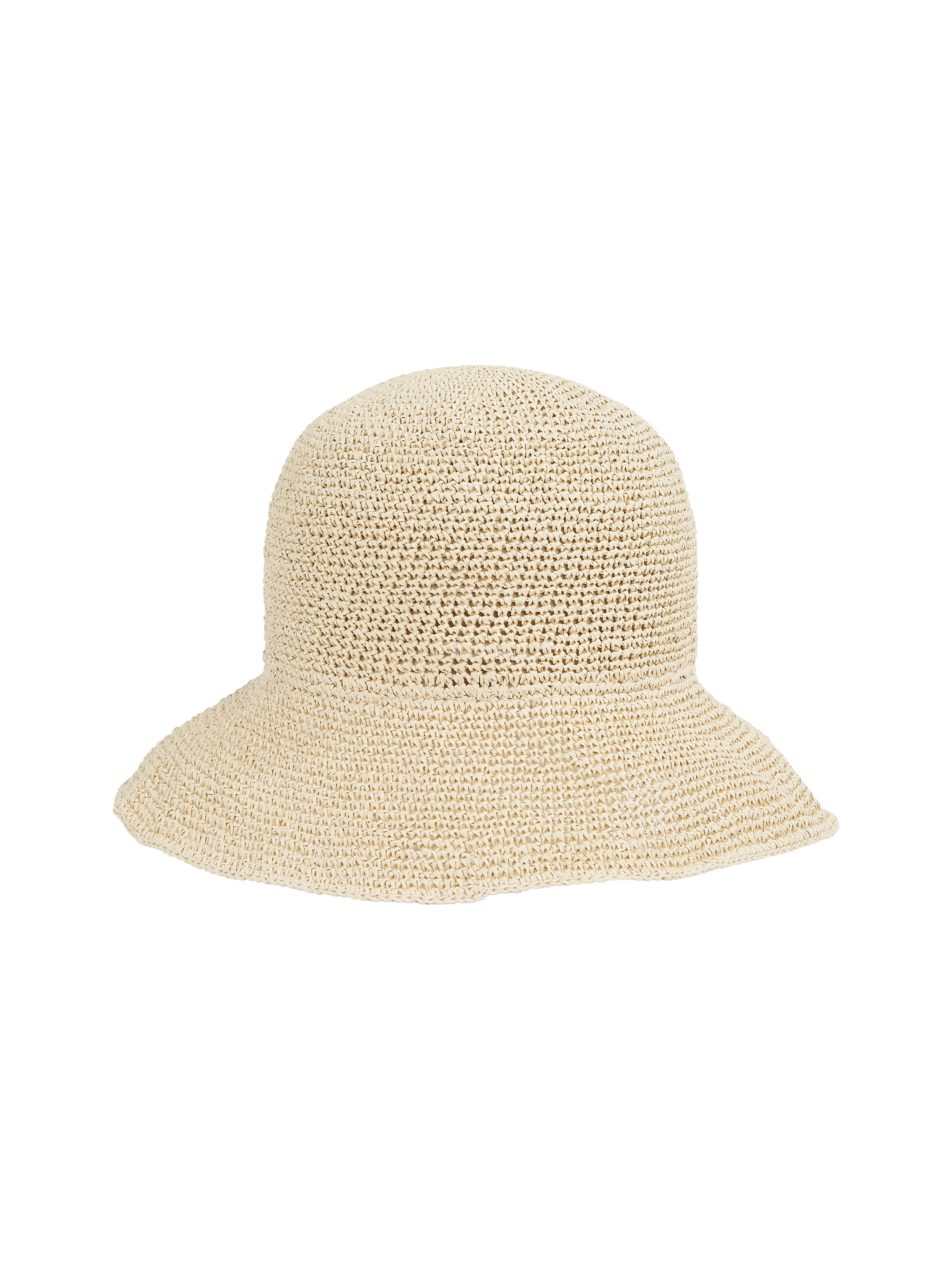 Calvin Klein Strohhut »WIDE BRIM STRAW BUCKET HAT«, in Flechtoptik
