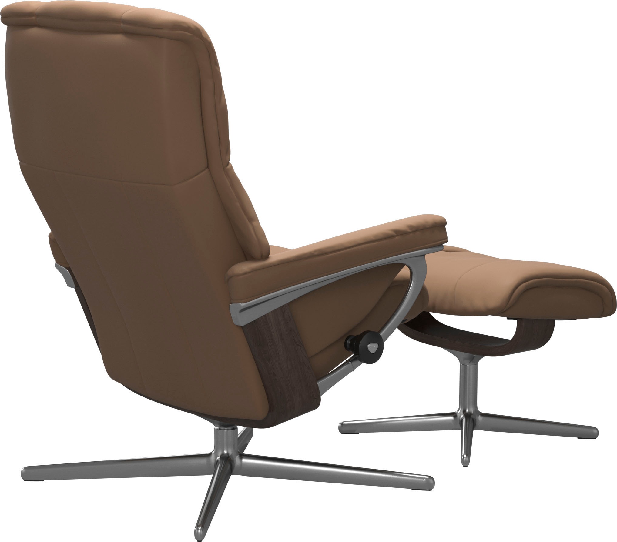 Stressless® Relaxsessel »Mayfair«, (Set, Relaxsessel mit Hocker), mit Hocker, mit Cross Base, Größe S, M & L, Holzakzent Wenge