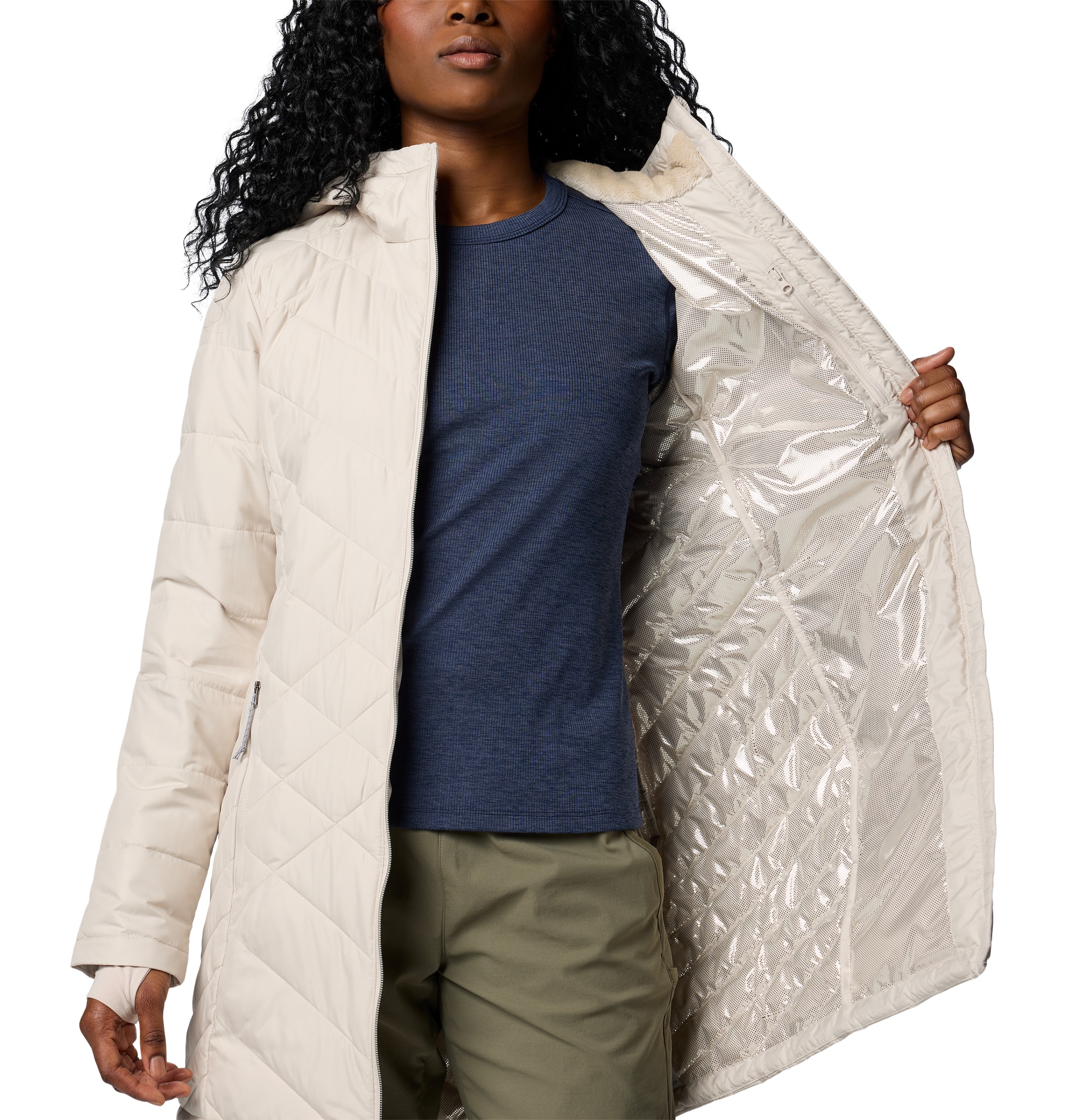 Columbia Steppjacke »Heavenly™ Long Hooded Jacket«, mit Kapuze