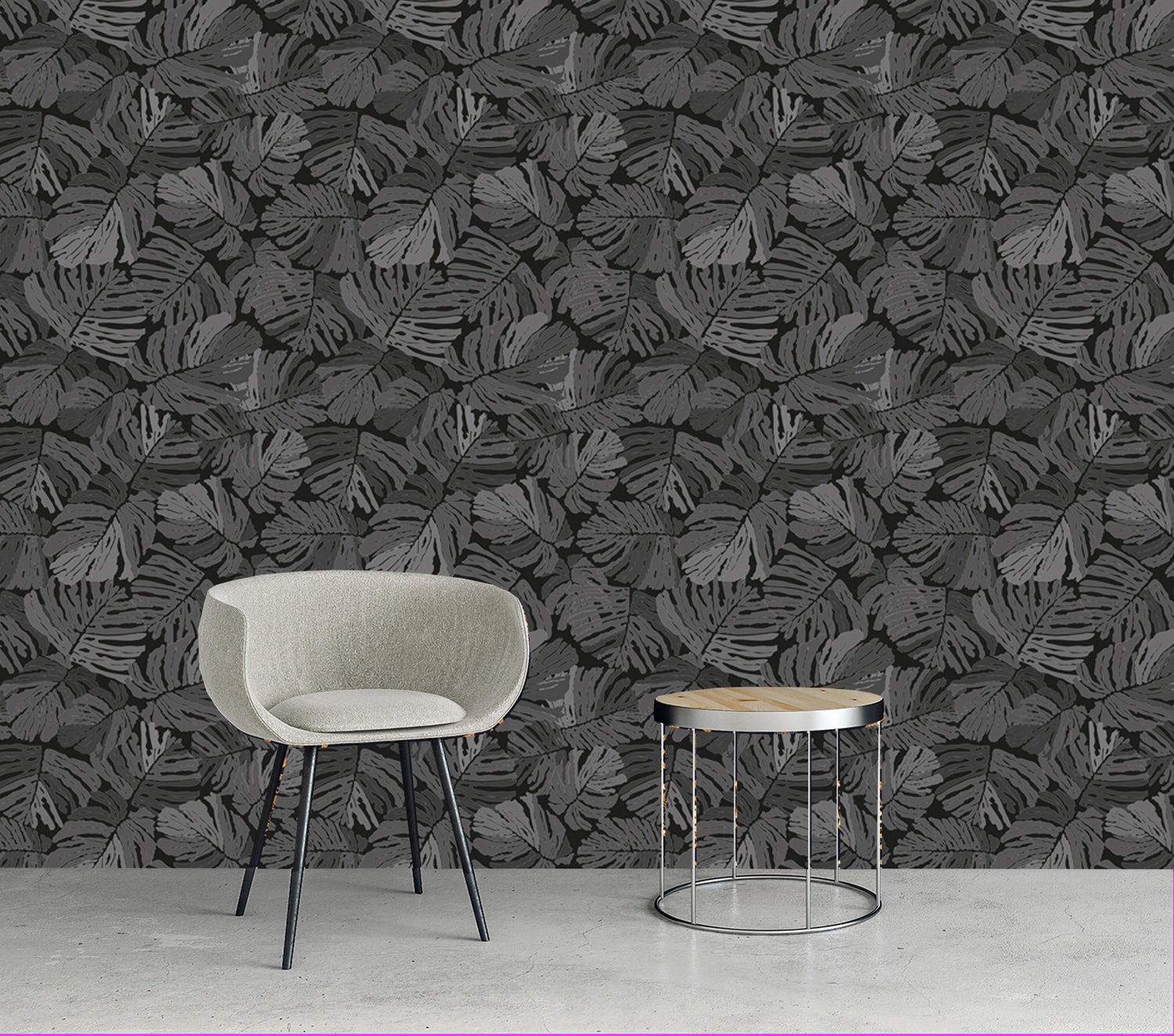 queence Vinyltapete »Sami«, bedruckt-Motiv-botanisch-floral-gemustert-natürlich, 90x250cm, selbstklebend, kinderleichte Anbringung, Sticker