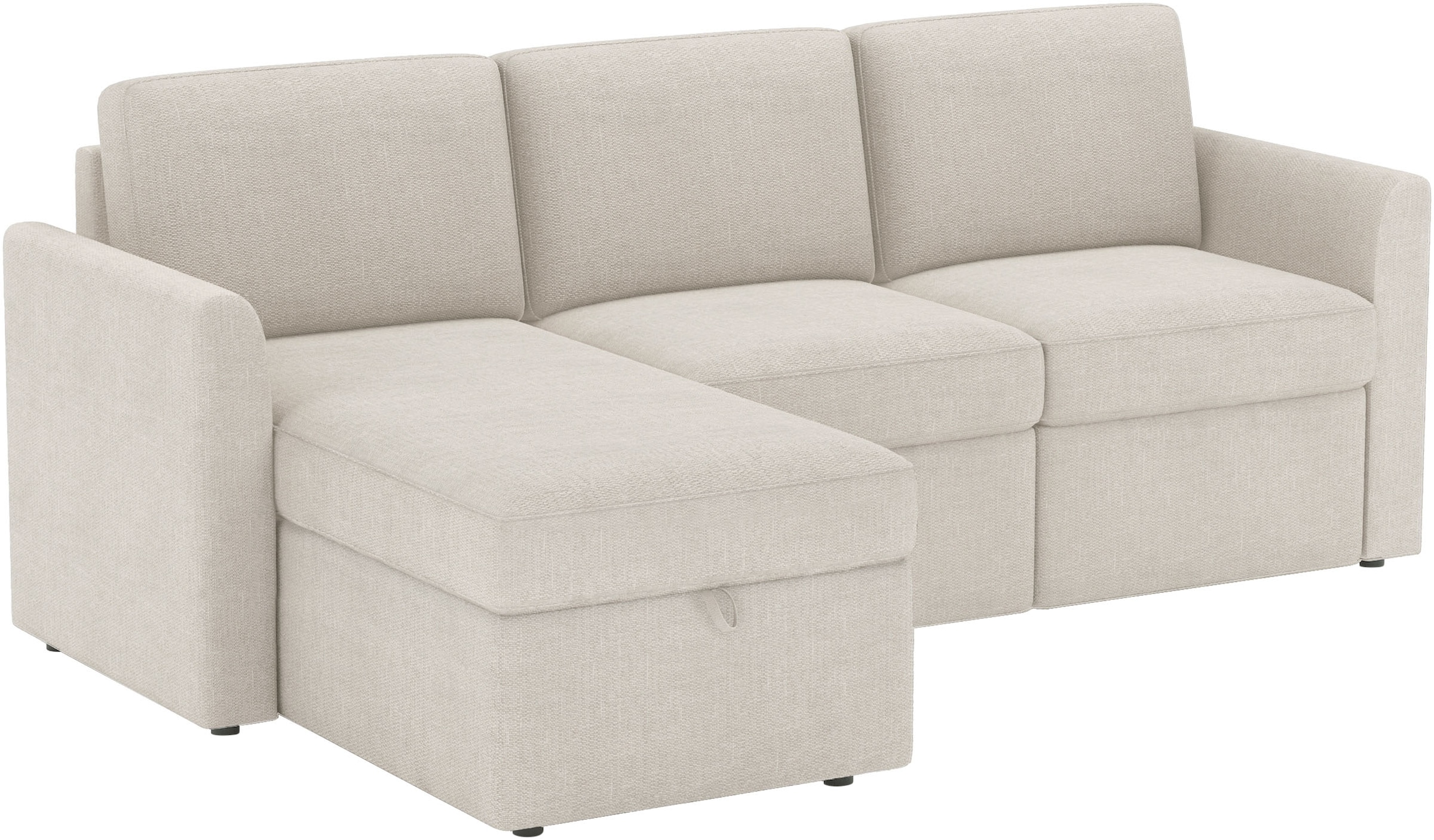 Dorel Home Ecksofa »NORDHUS, L-Form, 200 cm, Recamiere rechts/links montierbar« mit Stauraum, feiner Webstoff-Bezug