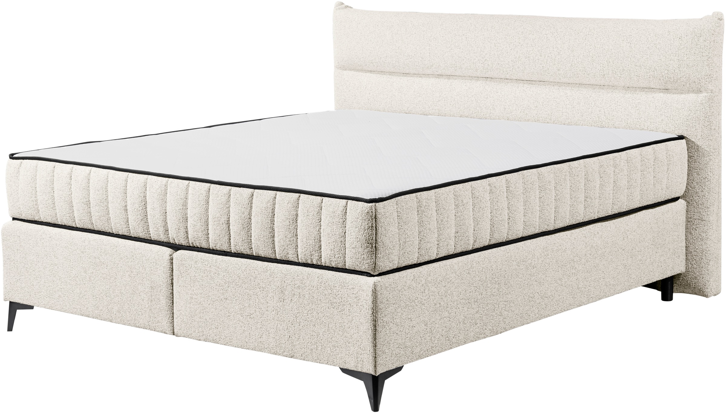 ED EXCITING DESIGN Boxspringbett »Vlieland«, Premium 9-Zonen-Tonnentaschenfederkern Duo-Matratze mit Kokosmatte