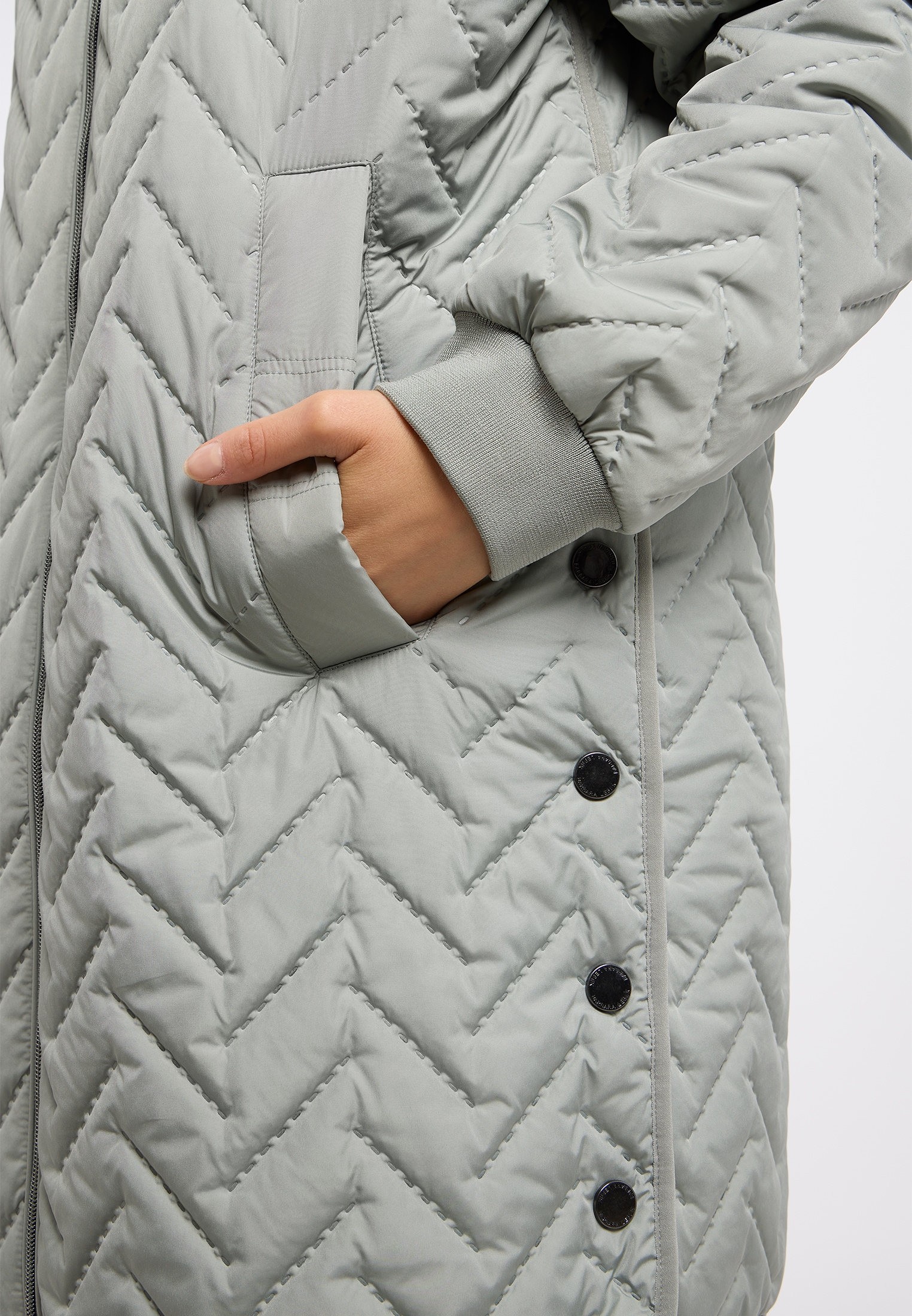 Barbara Lebek Steppjacke, mit Kapuze, mit Kapuze
