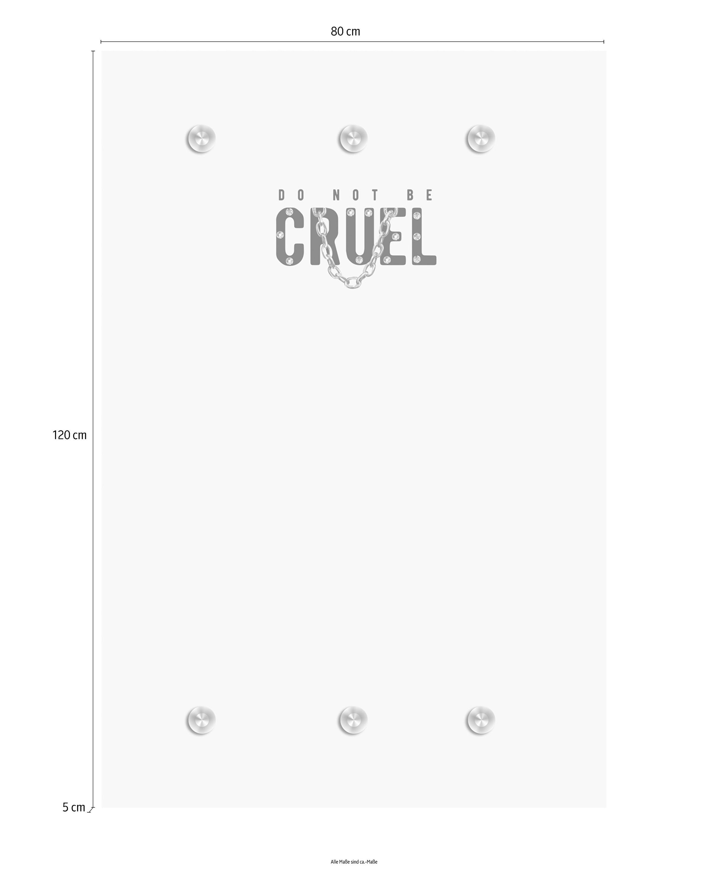 queence Garderobenleiste »DO NOT BE CRUEL«, mit 6 Haken, 80 x 120 cm
