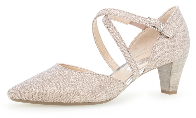 Spangenpumps, in glitzernder Optik