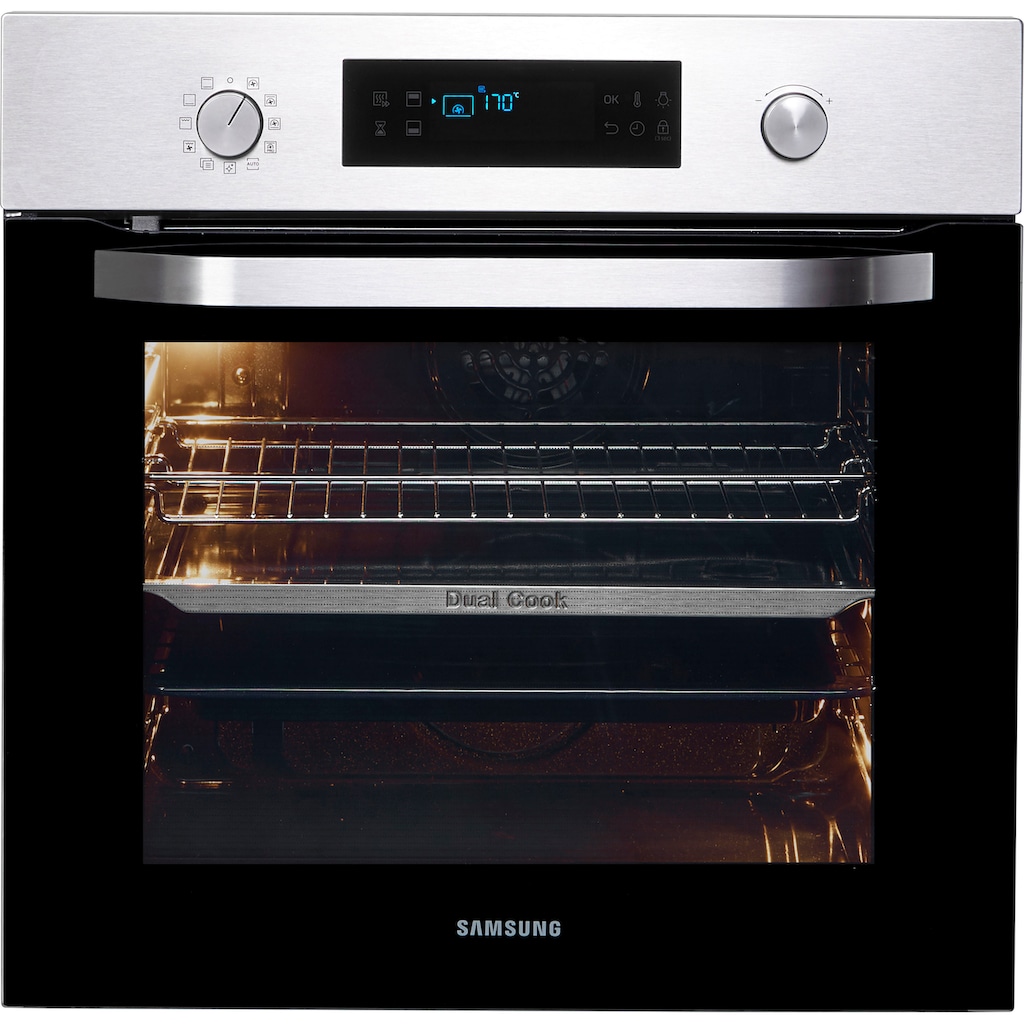 Samsung Backofen-Set »NV70N3571RS + NZ64H37075K«, NV70N3571RS/EG, mit 1-fach-Teleskopauszug, Pyrolyse-Selbstreinigung