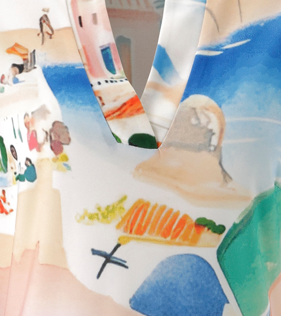 Aniston SELECTED Jerseykleid mit farbenfrohem, sommerlichem Urlaubsmotiv  - NEUE KOLLEKTION