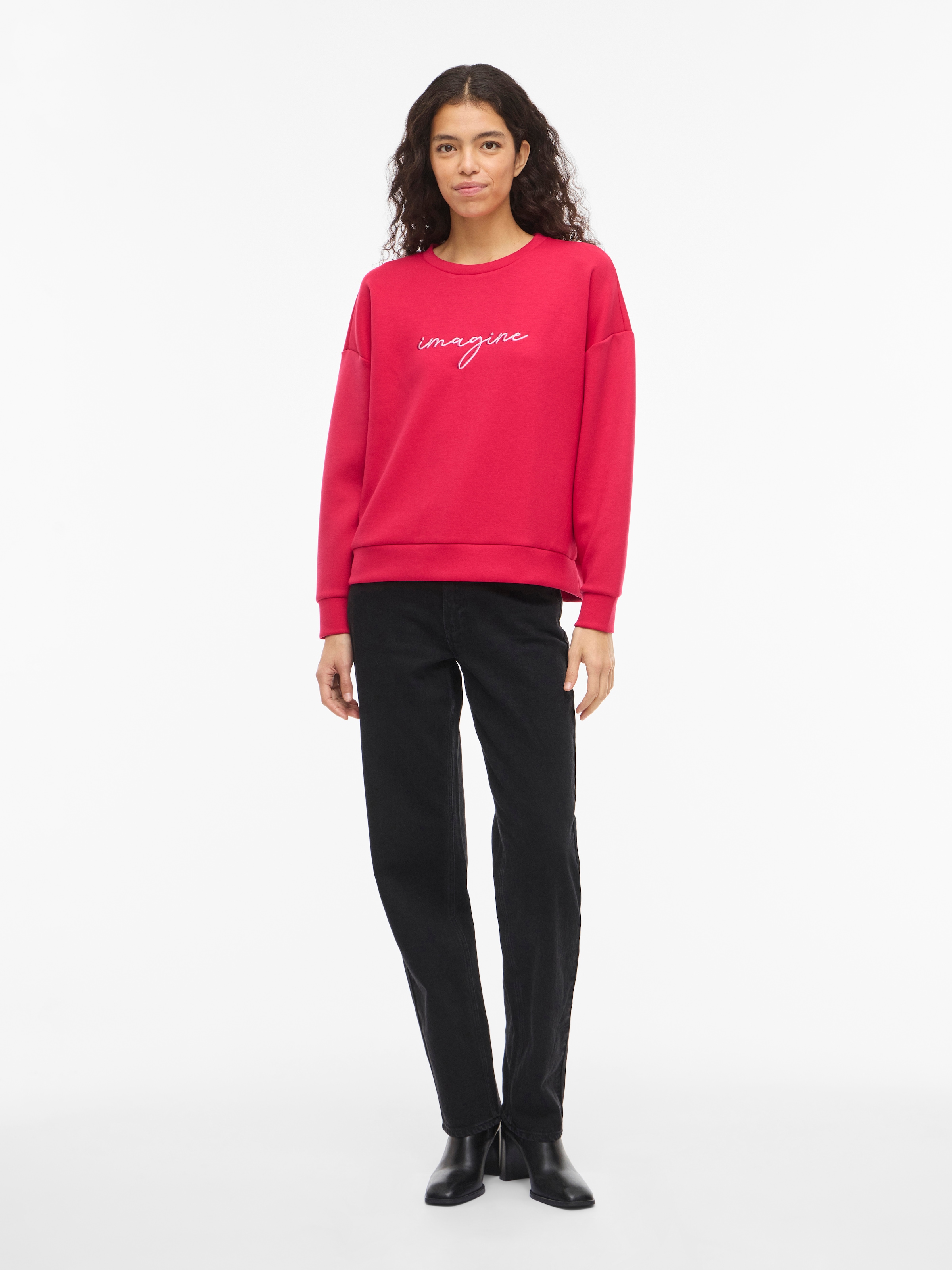 Vila Sweater »VISIFFI IMAGINE O-NECK L/S TOP/PB«
