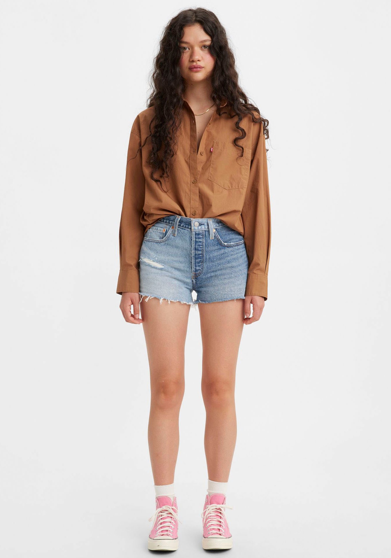 Levi's® Jeansshorts »501® SHORTS TWO TONE« in Two-Tone-Optik mit Destroyed-Details