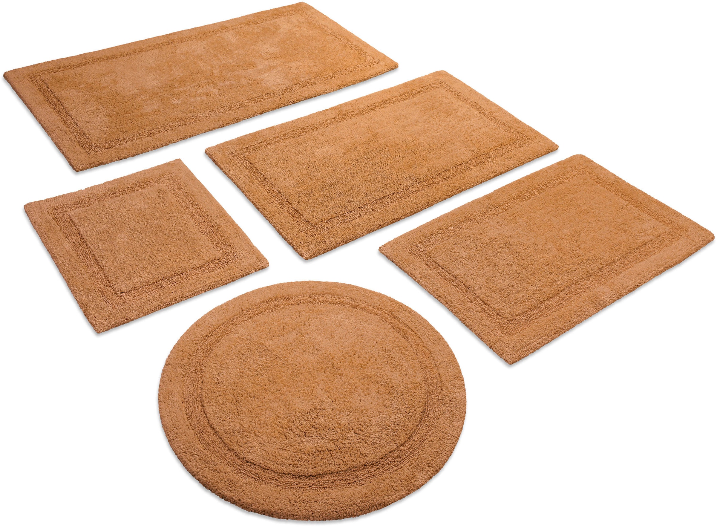 Wecon home Basics Badematte "Knut" Höhe 20 mm waschbar, rutschfest, strapazierfähig, pflegeleicht, Bordüre, weich
