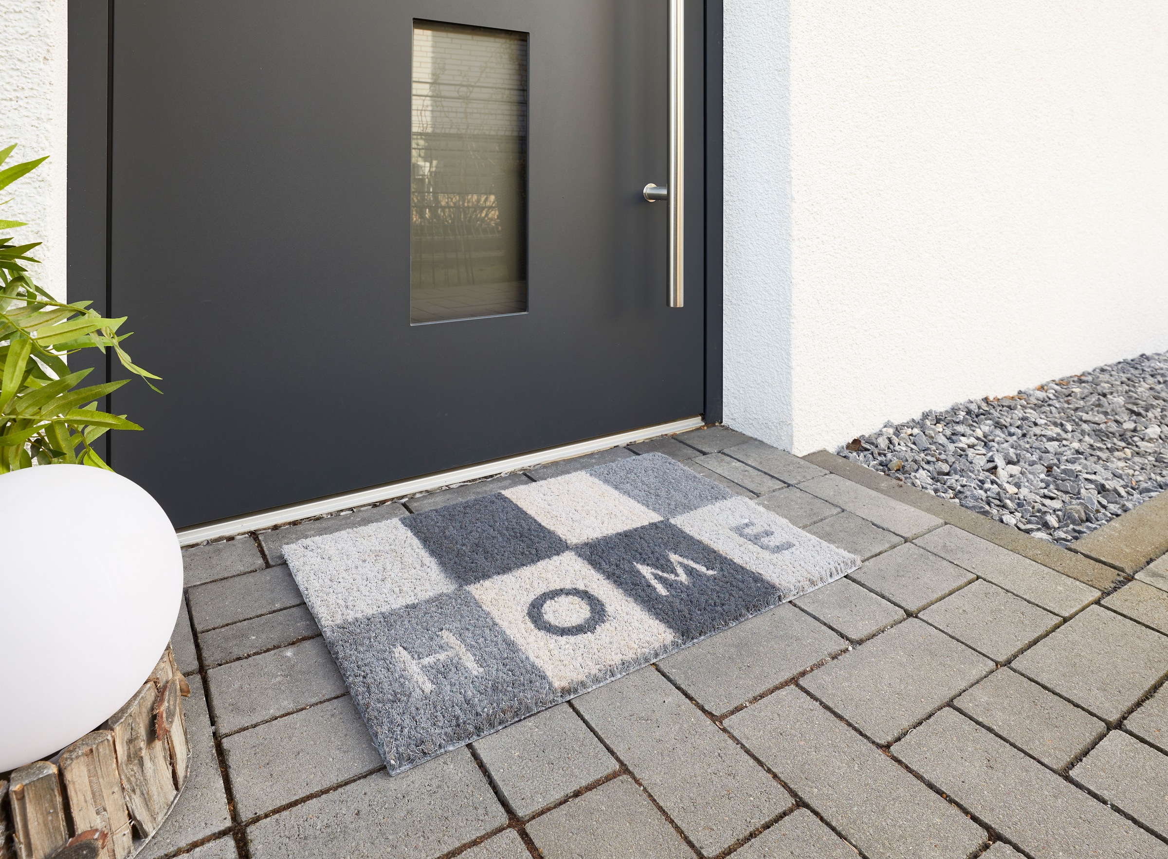 Andiamo Fußmatte »Kokos Home«, rechteckig, 17 mm Höhe, Schmutzfangmatte, mit Spruch, In- und Outdoor geeignet