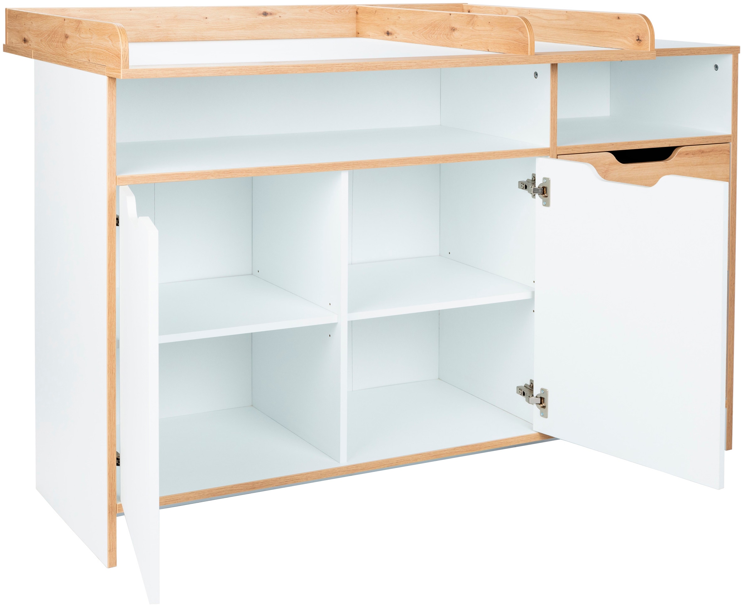 arthur berndt Babymöbel-Set »Babyzimmer Set »Maxim« 2-teilig«, (Spar-Set, 2 tlg., Babymöbel-Set »Maxim« bestehend aus Kinderbett und Wickelkommode), Gedämpfte Türen und Schubkästen