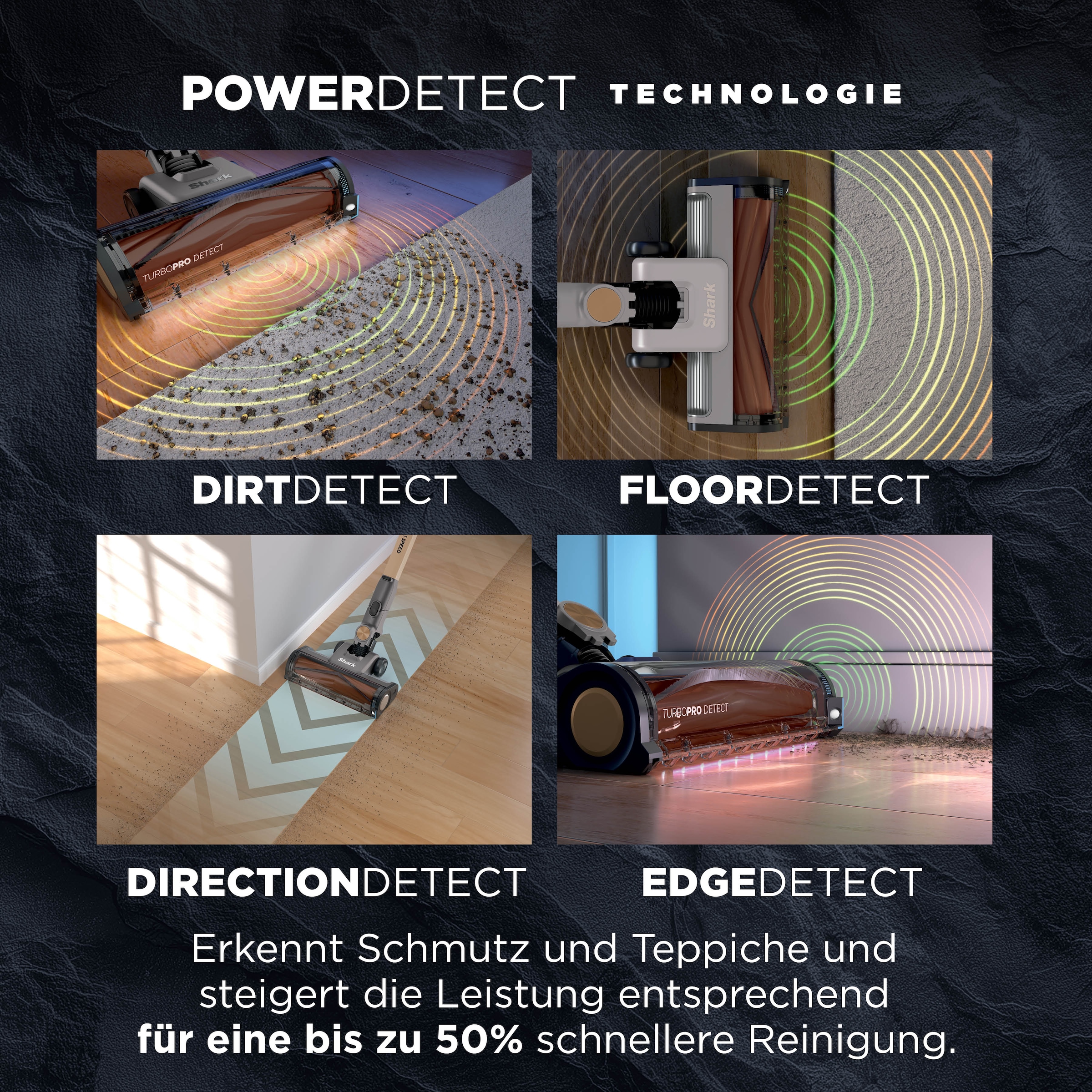 Shark Staubsauger-Akku »Shark PowerDetect Speed Luxe Collection Clean & Empty« 3.750 mAh 18,0 4 POWERDETECT-TECHNOLOGIEN, Selbstentleerende Ladestation: