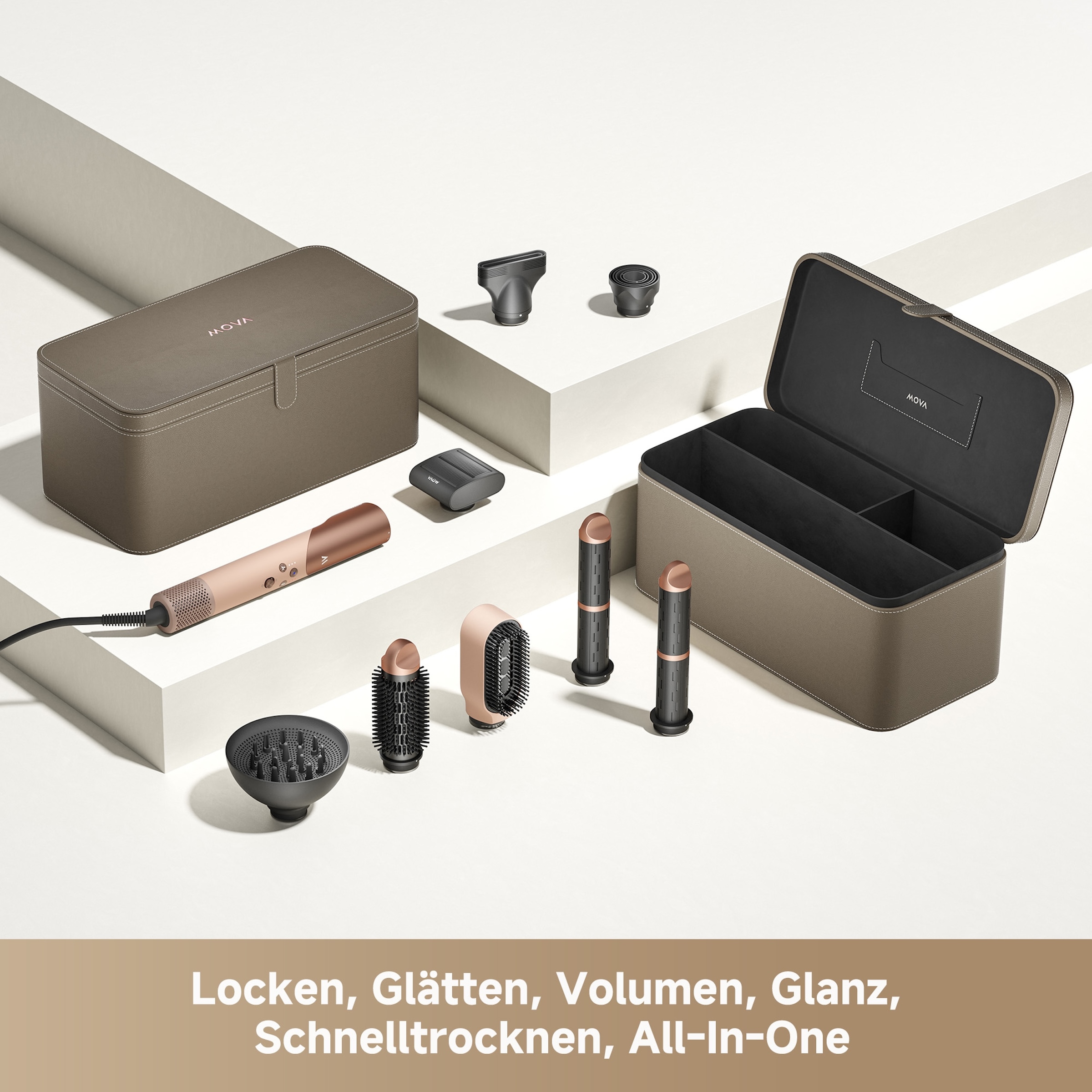Mova Haartrockner »Master 10« 1.600 W 8 Aufsätze 4 Temperaturstufen, einfaches Wechseln vom Haartrockner zum Styler