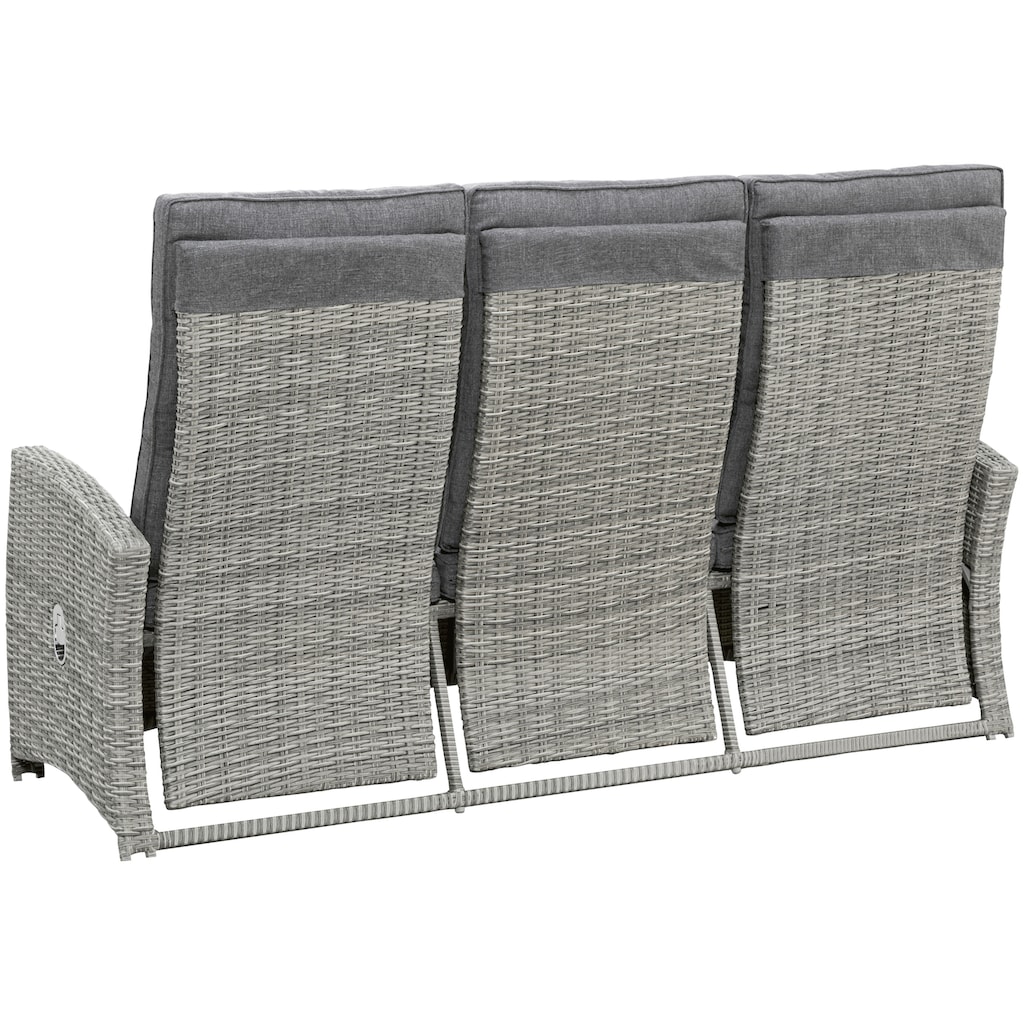 KONIFERA Garten-Essgruppe »Monaco«, (Set, 24 tlg., 4x Sessel, 1x 3er Sofa, 2x Hocker, 1x Tisch 200x100x75cm)