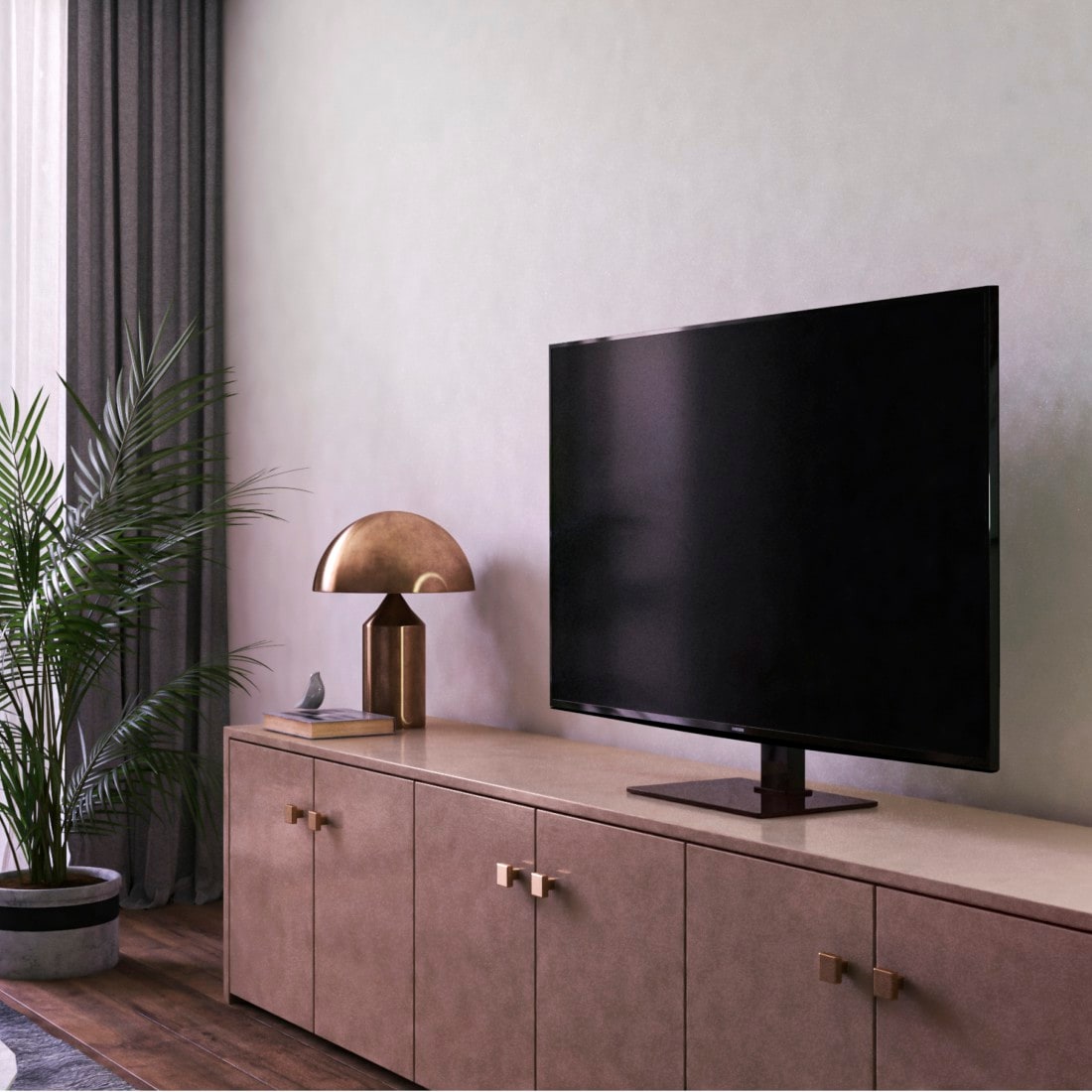 Hama TV-Standfuß »TV Standfuß, schwenkbar, höhenverstellbar, 140 cm, 55 Zoll, bis 30 kg«, bis 140 cm Zoll