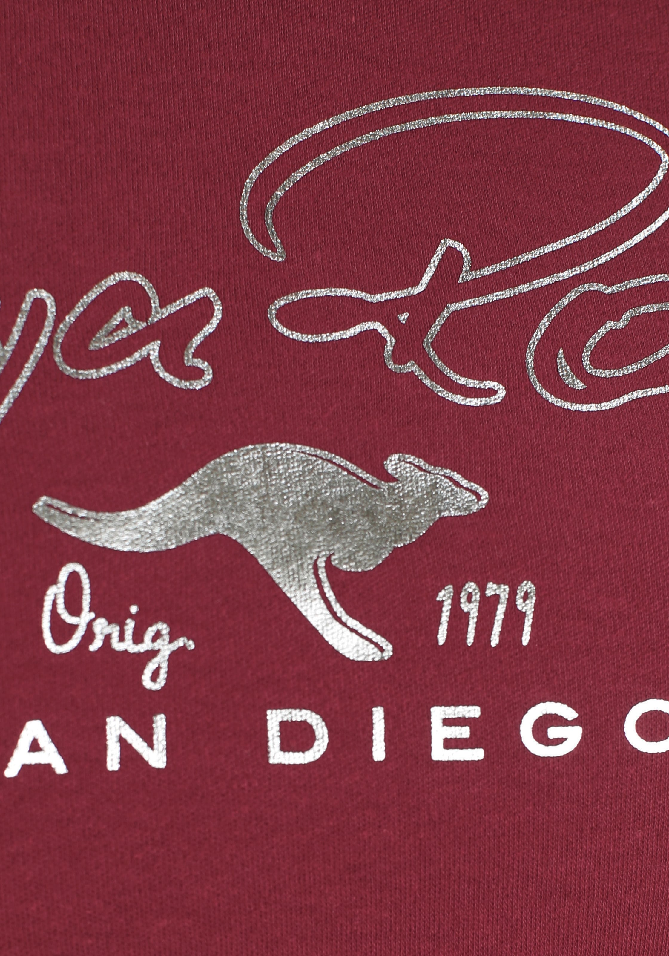 KangaROOS Sweatshirt, Langarm, figurumspielende Passform